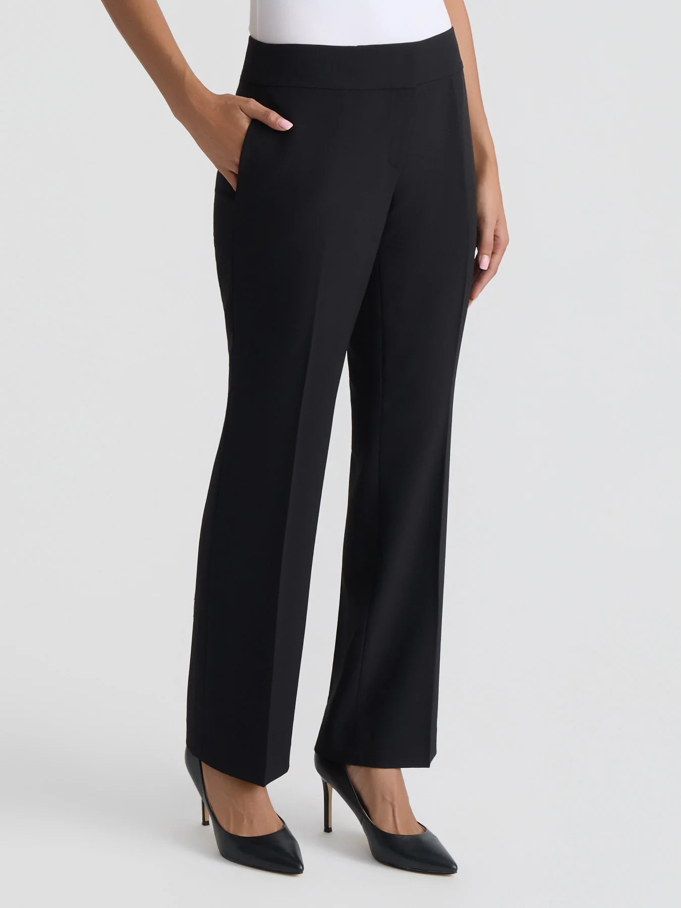 Ava Boot Leg Pant, Stretch Crepe - Image 3