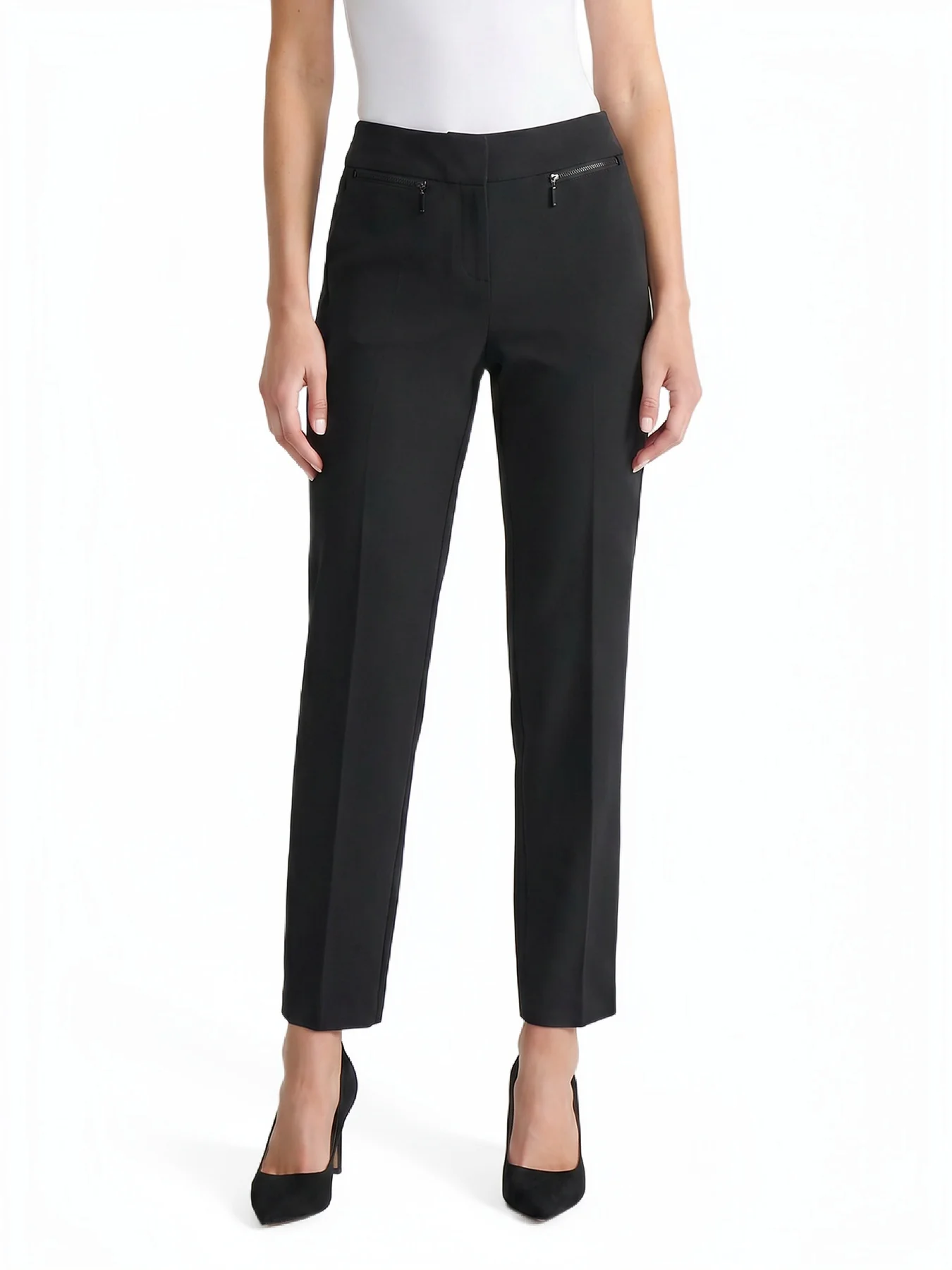 Ava Slim Leg Pants, Stretch Crepe