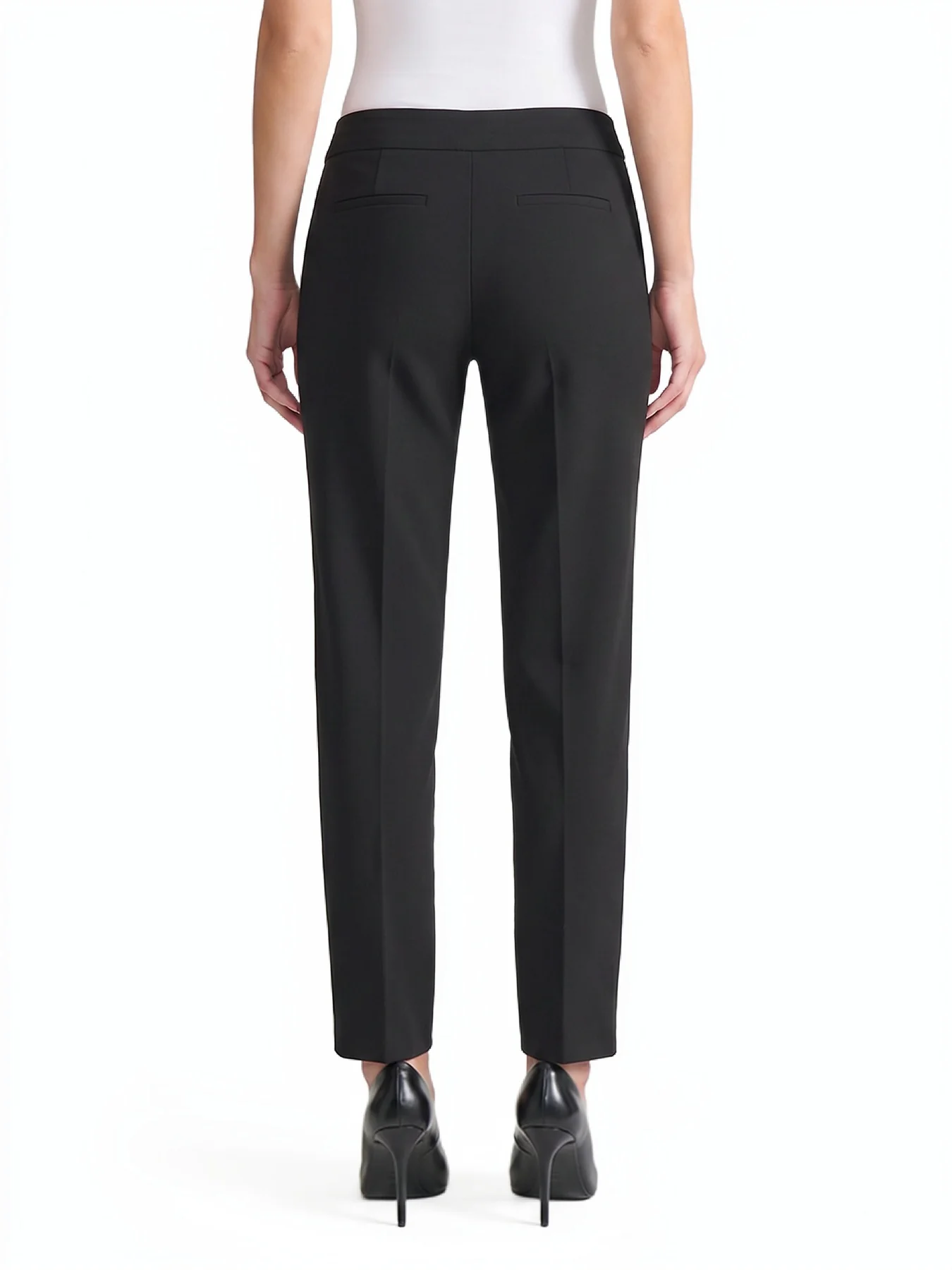 Ava Slim Leg Pants, Stretch Crepe - Image 2