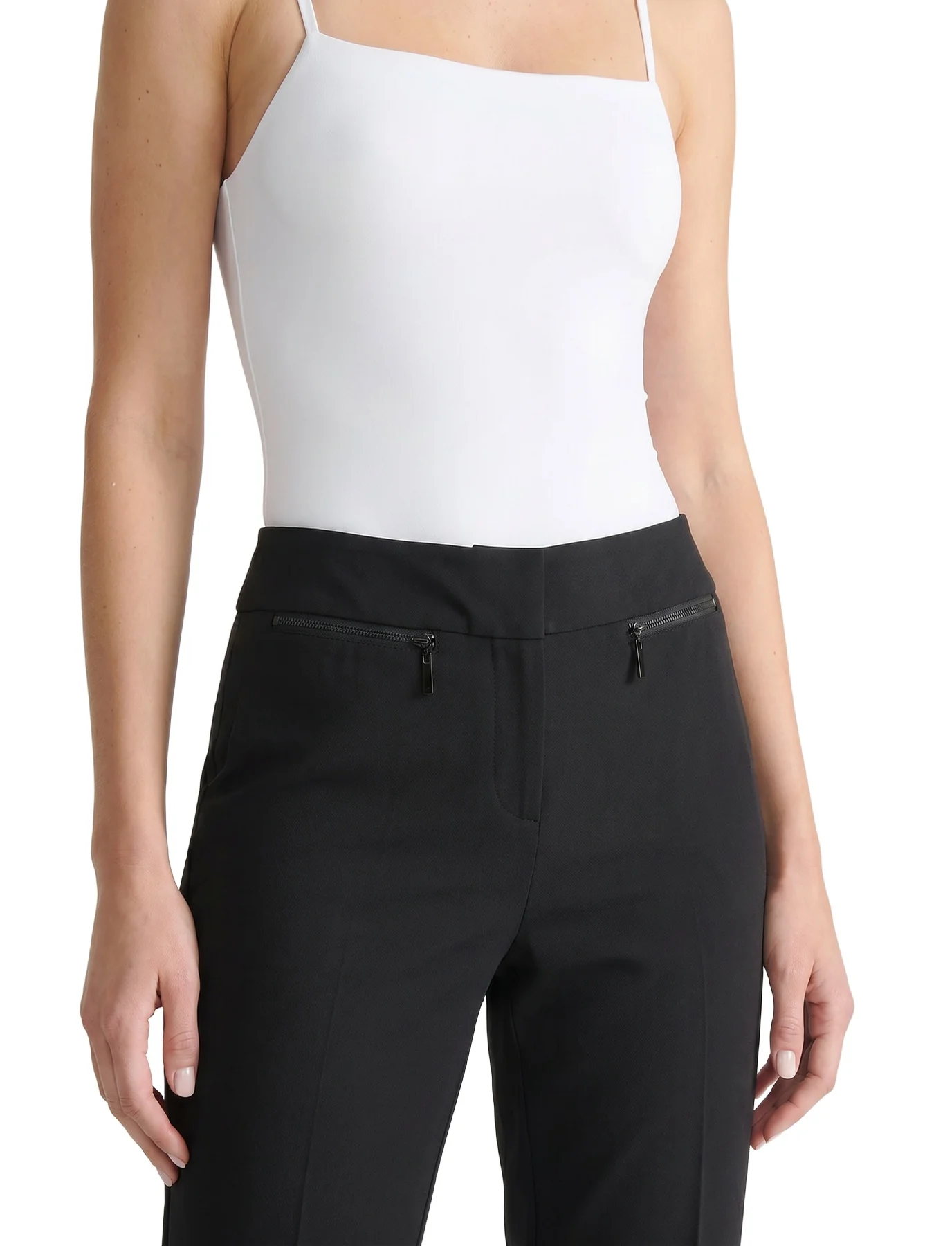 Ava Slim Leg Pants, Stretch Crepe - Image 4