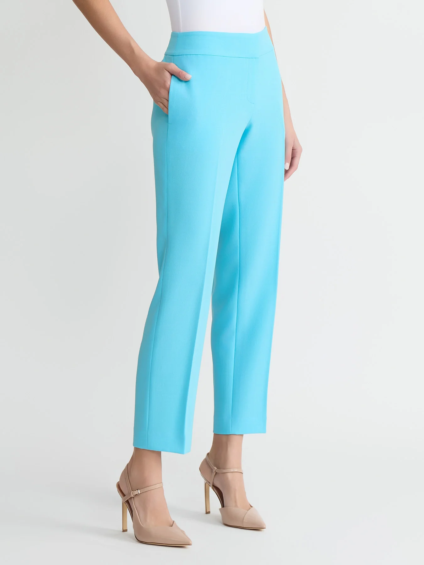Ava Straight-Leg Pant, Stretch Crepe - Image 3