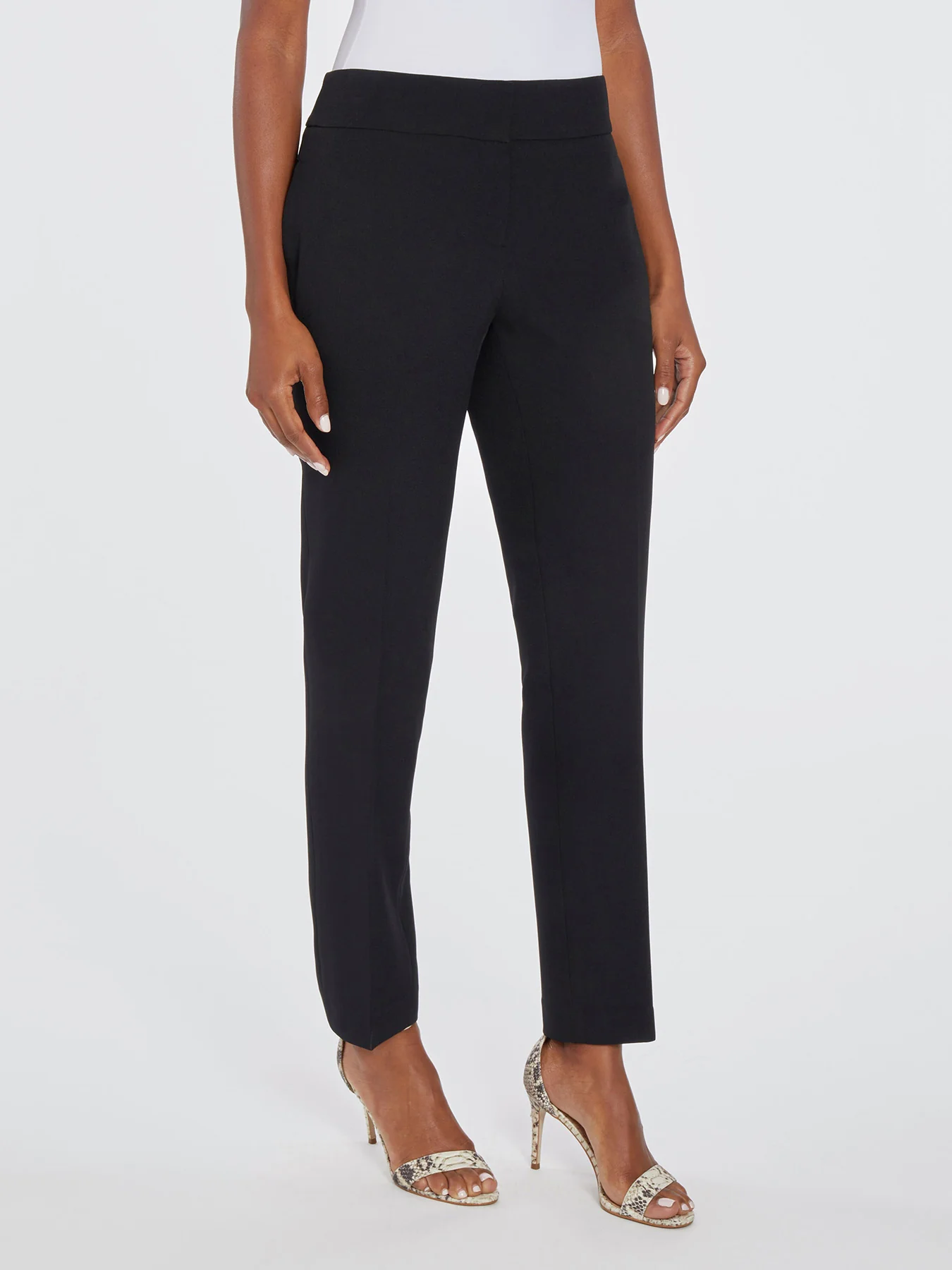Ava Straight Leg Pants, Stretch Crepe - Image 3