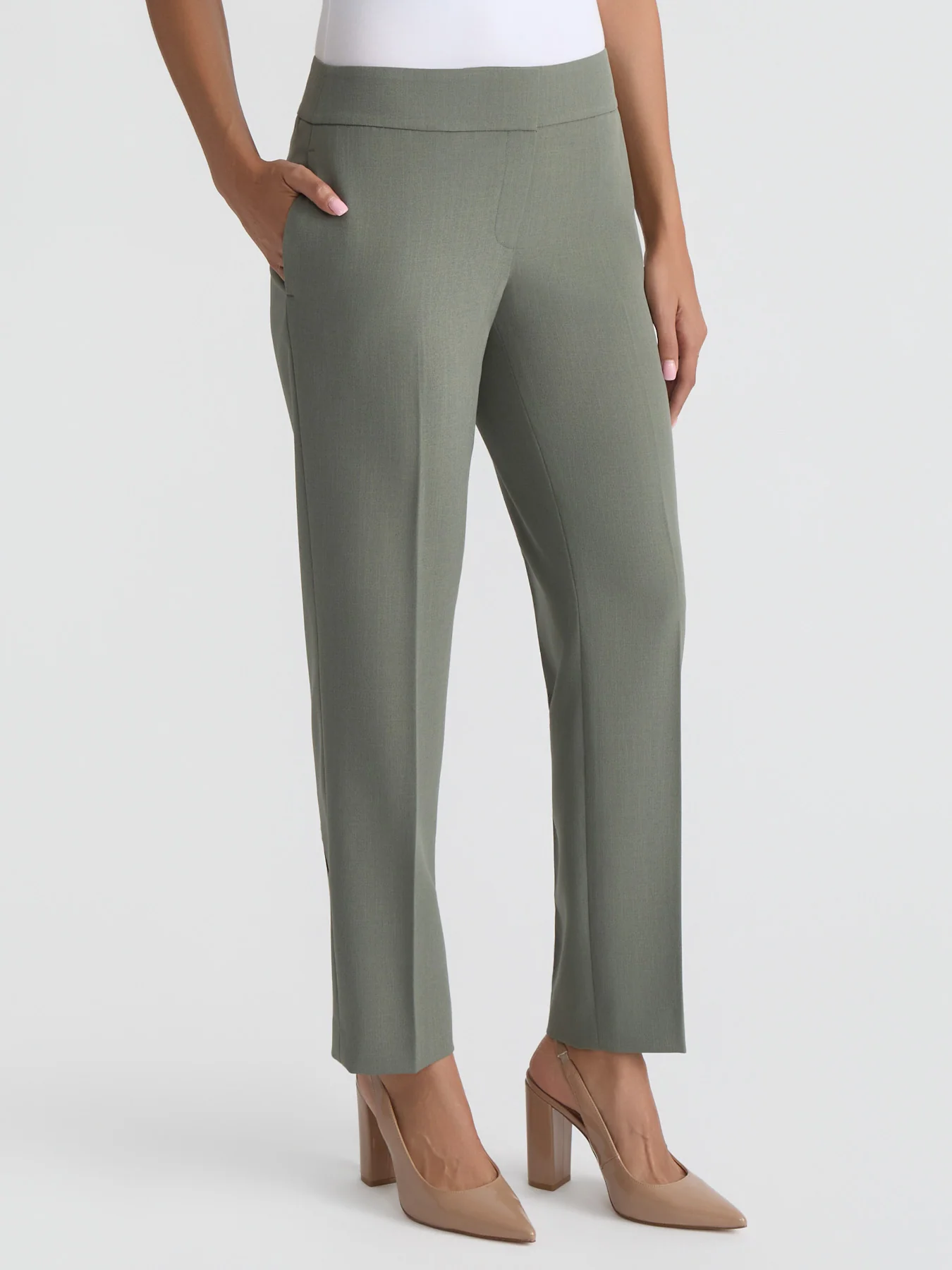 Ava Straight Leg Pant, Stretch Crepe - Image 3