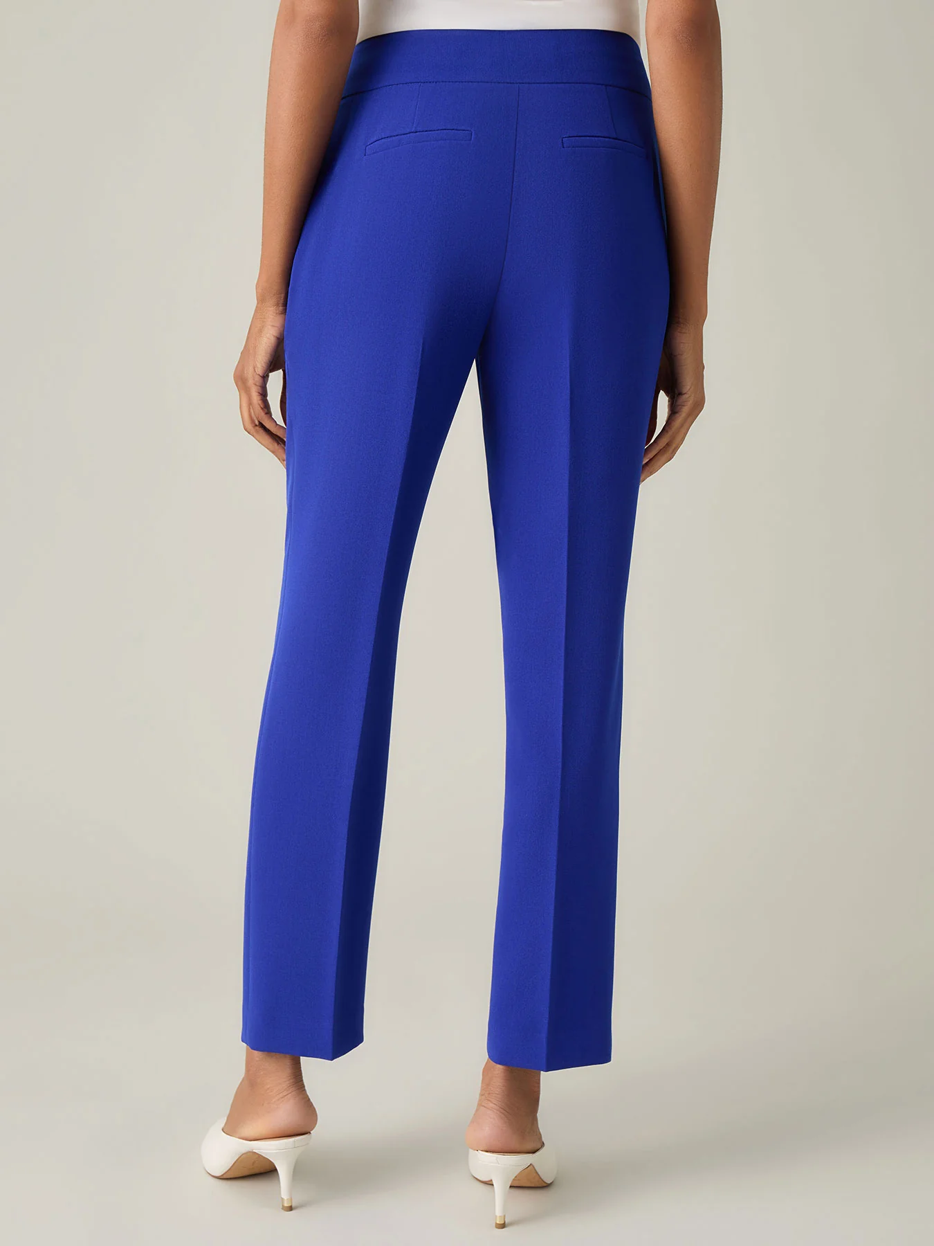 Ava Straight Leg Pants, Stretch Crepe - Image 3