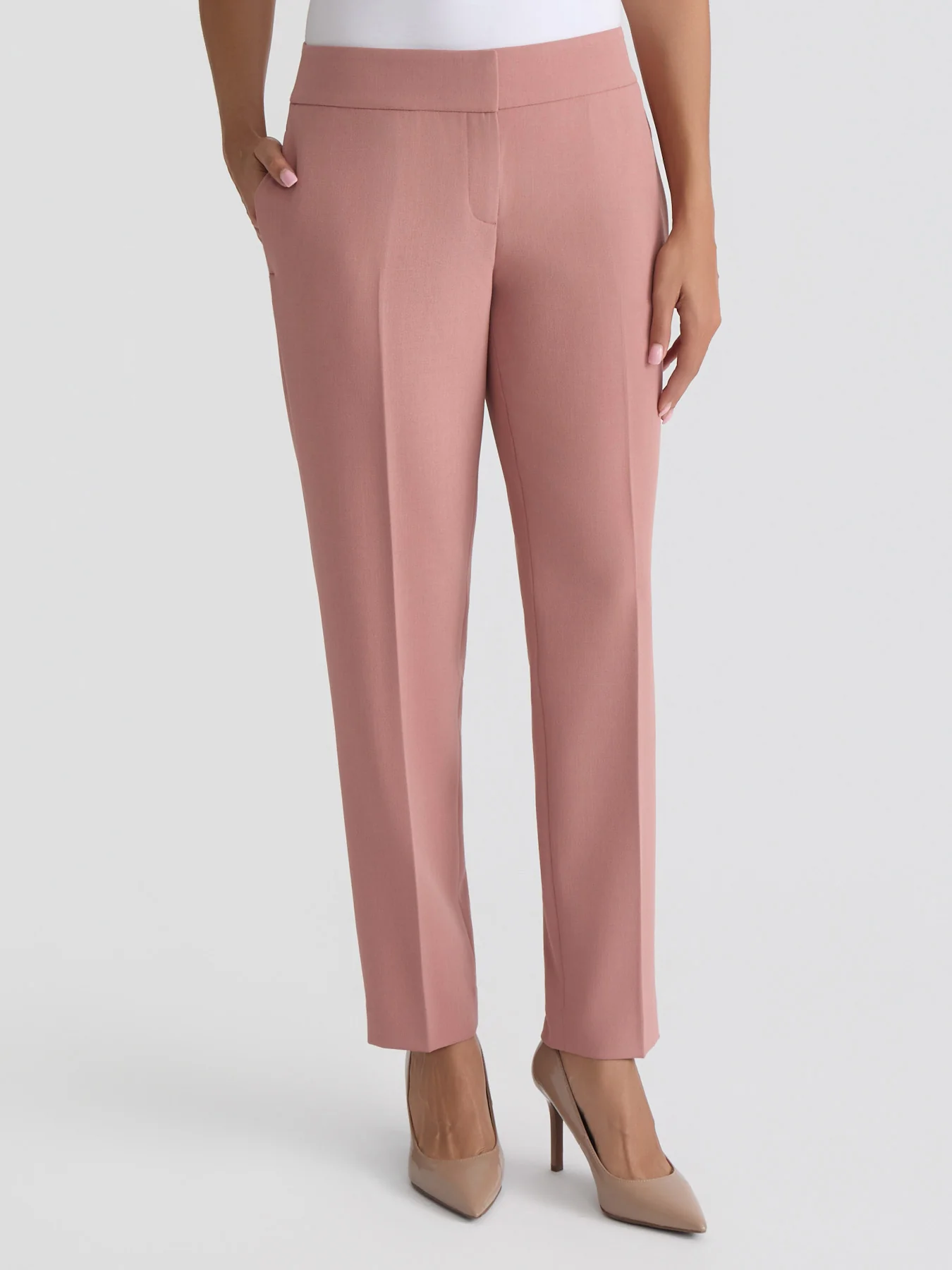 Ava Straight Leg Pant, Stretch Crepe