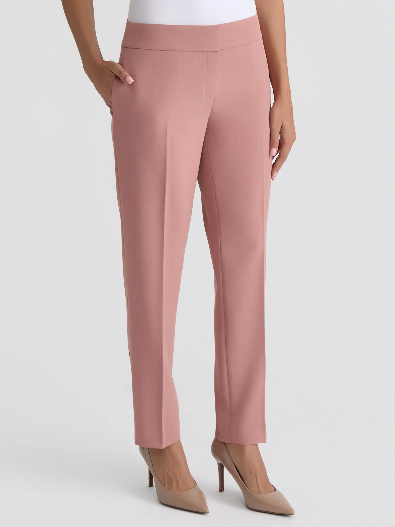 Ava Straight Leg Pant, Stretch Crepe - Image 3