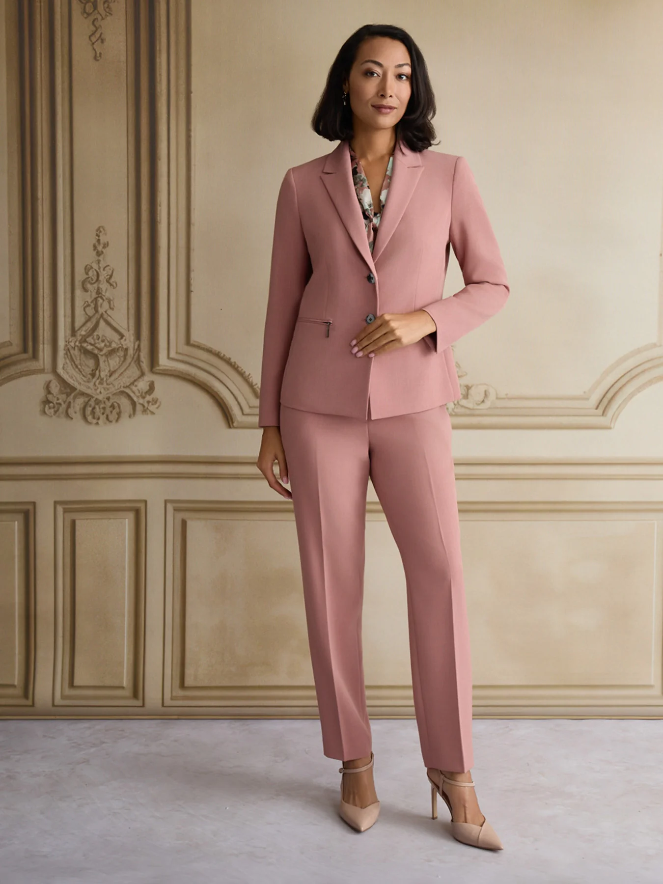 Ava Straight Leg Pant, Stretch Crepe - Image 4
