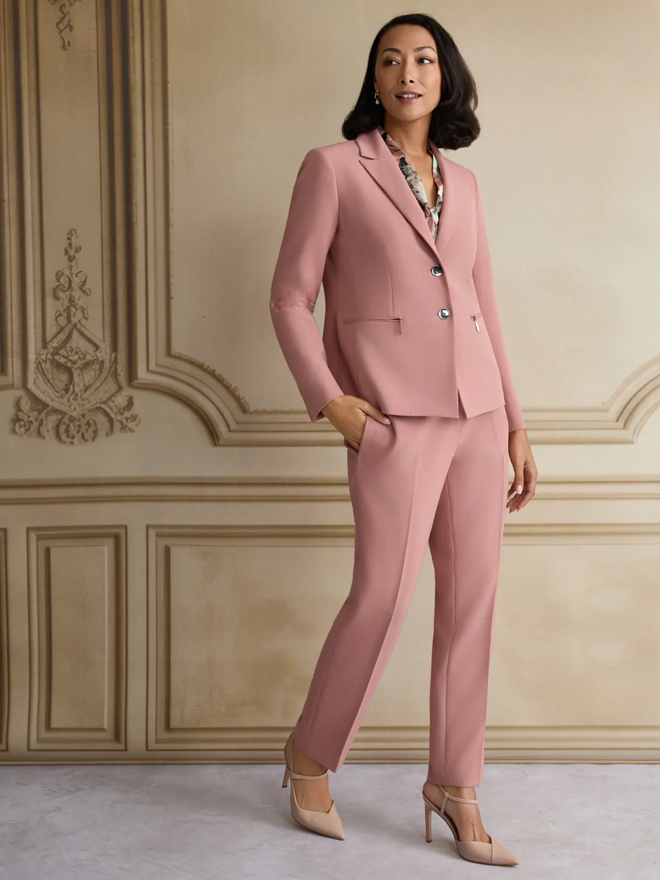 Ava Straight Leg Pant, Stretch Crepe - Image 5