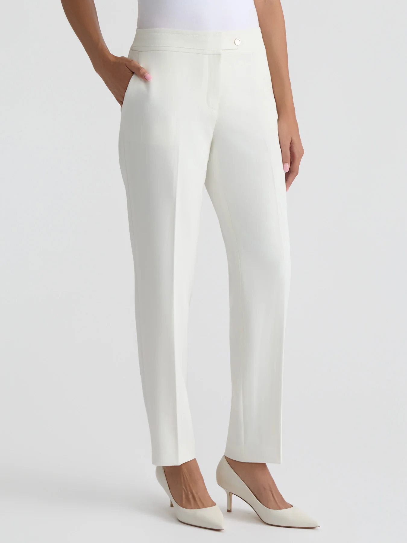 Plus Ava Straight Leg Pant, Stretch Crepe - Image 3