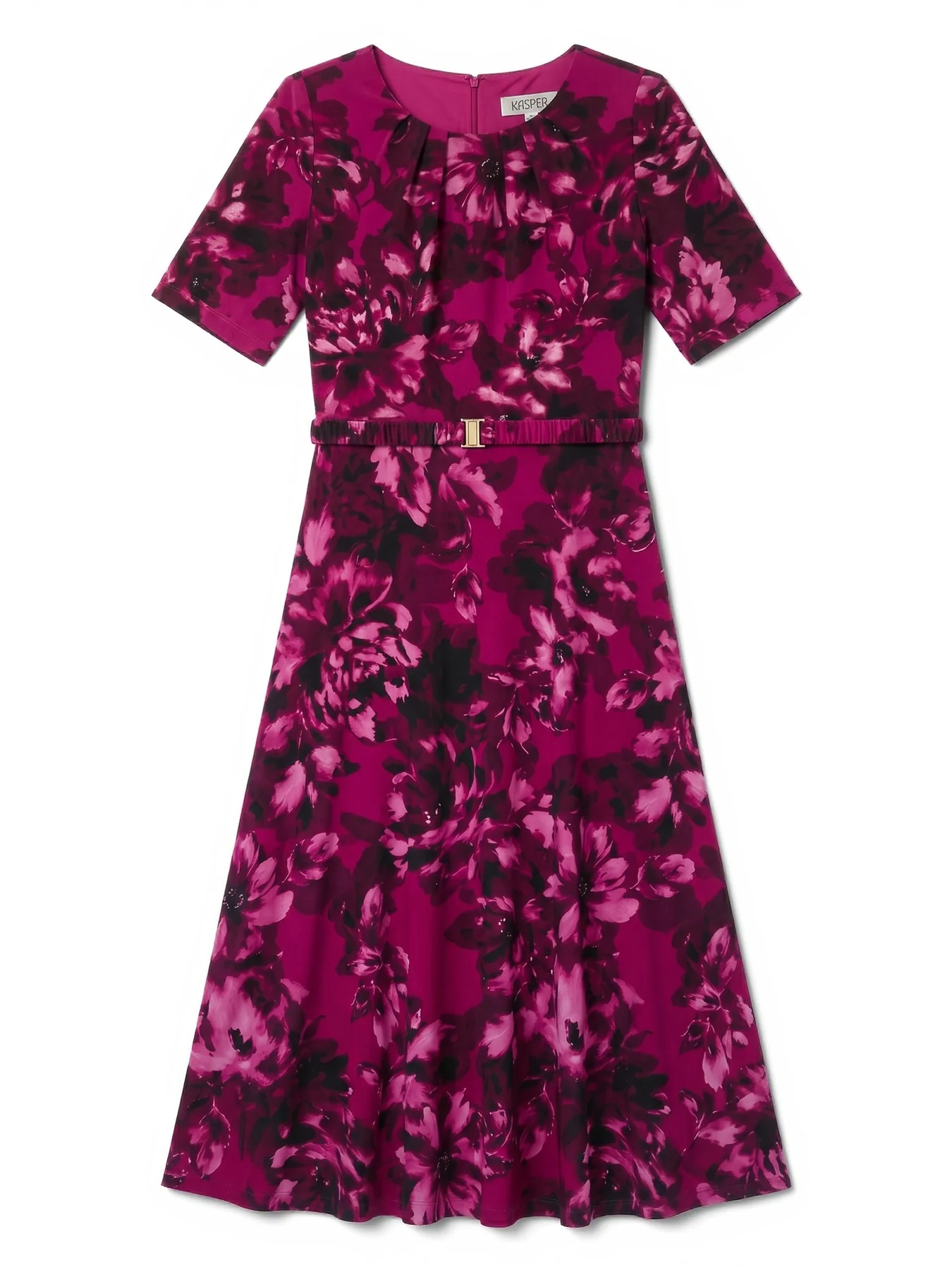 Belted Fit-and-Flare Dress, Everyday Knit - Image 5