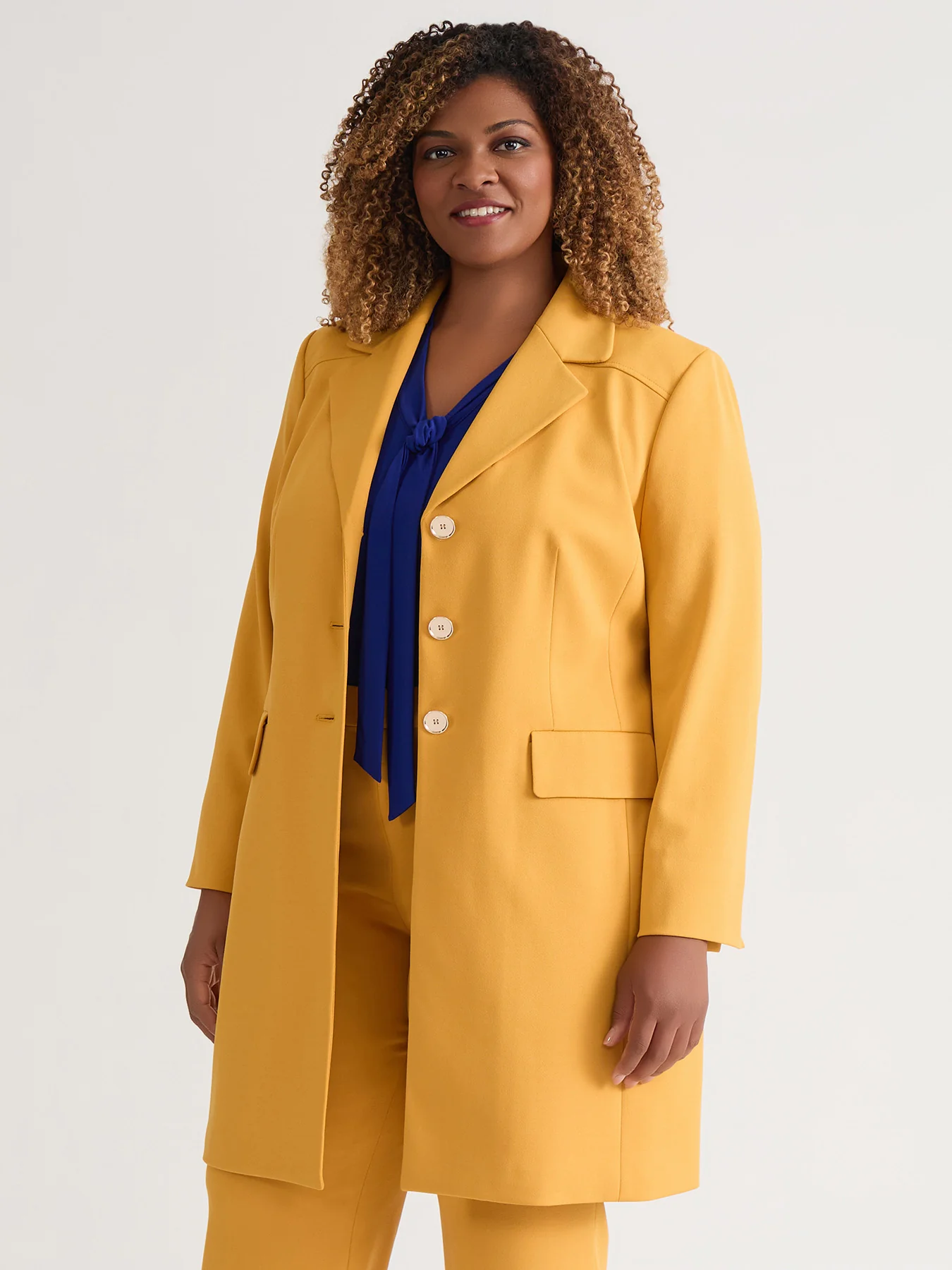Belted Trench Coat, Gold Signature - Image 3