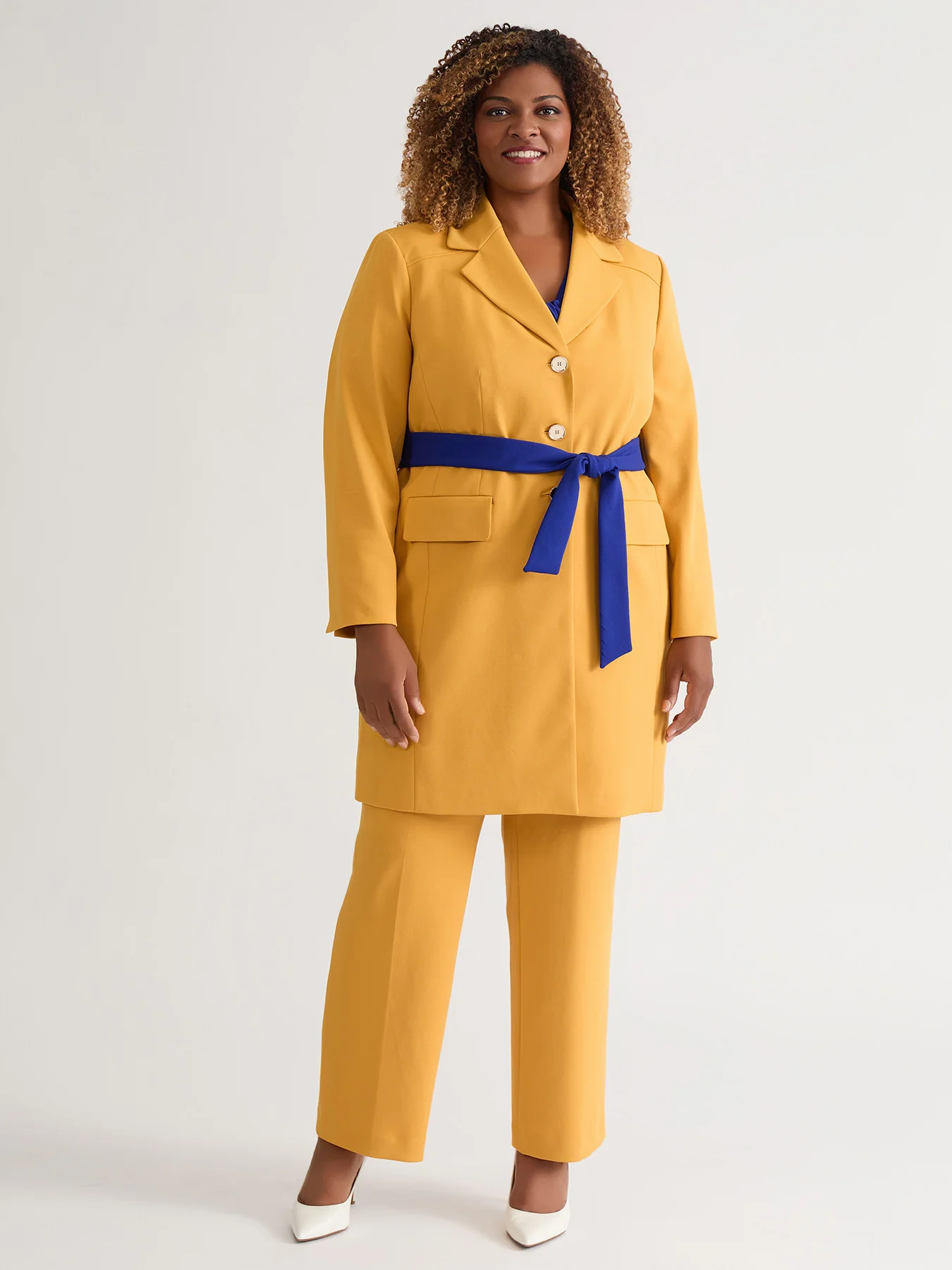 Belted Trench Coat, Gold Signature - Image 6