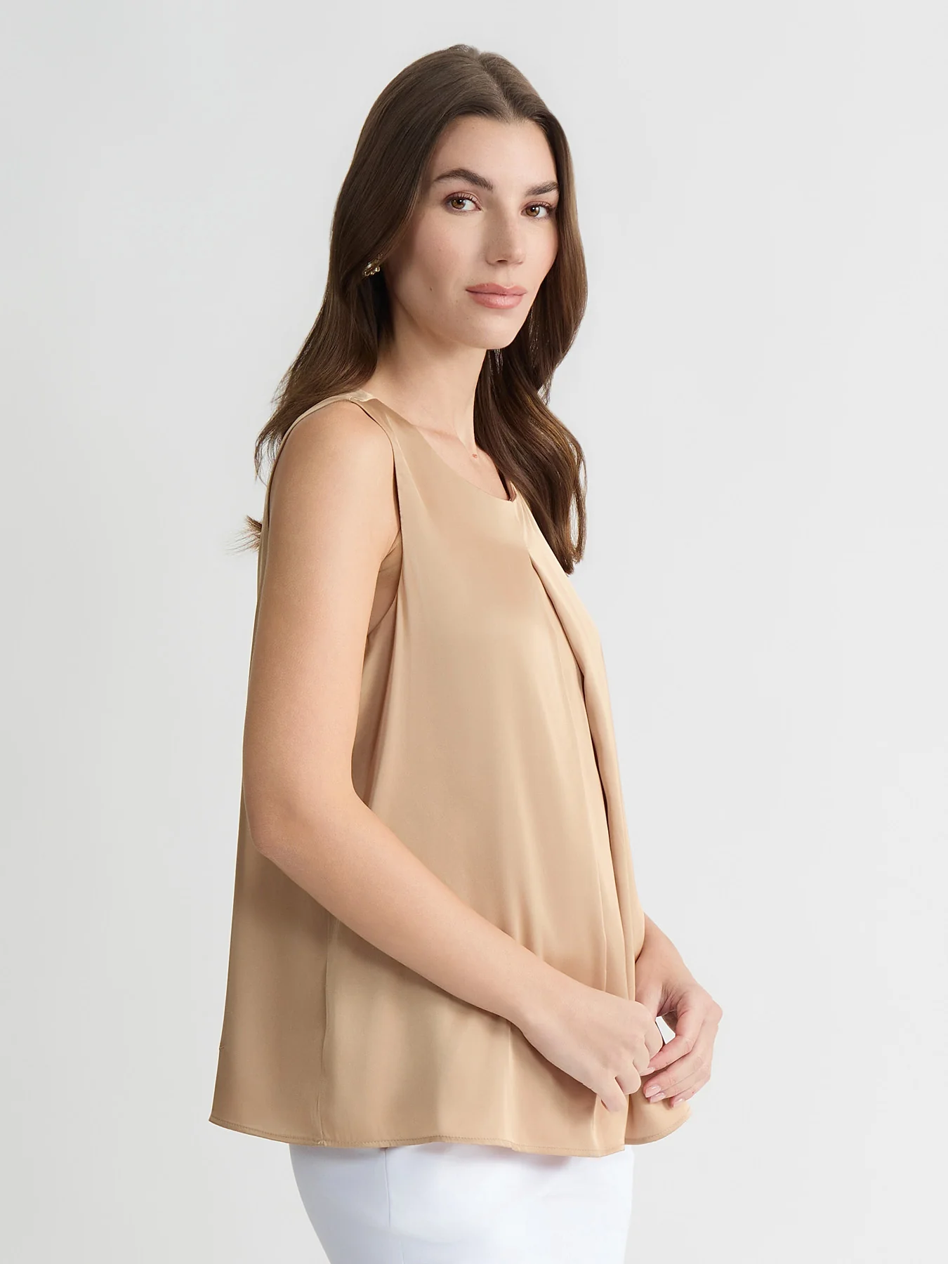 Box Pleat Sleeveless Blouse - Image 3