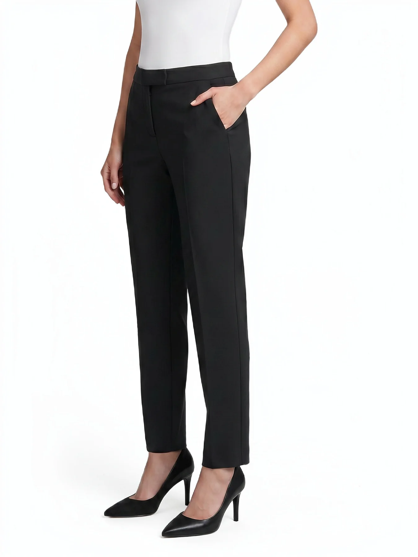Petite Claire Straight Leg Pants, Washable Bi-Stretch - Image 3