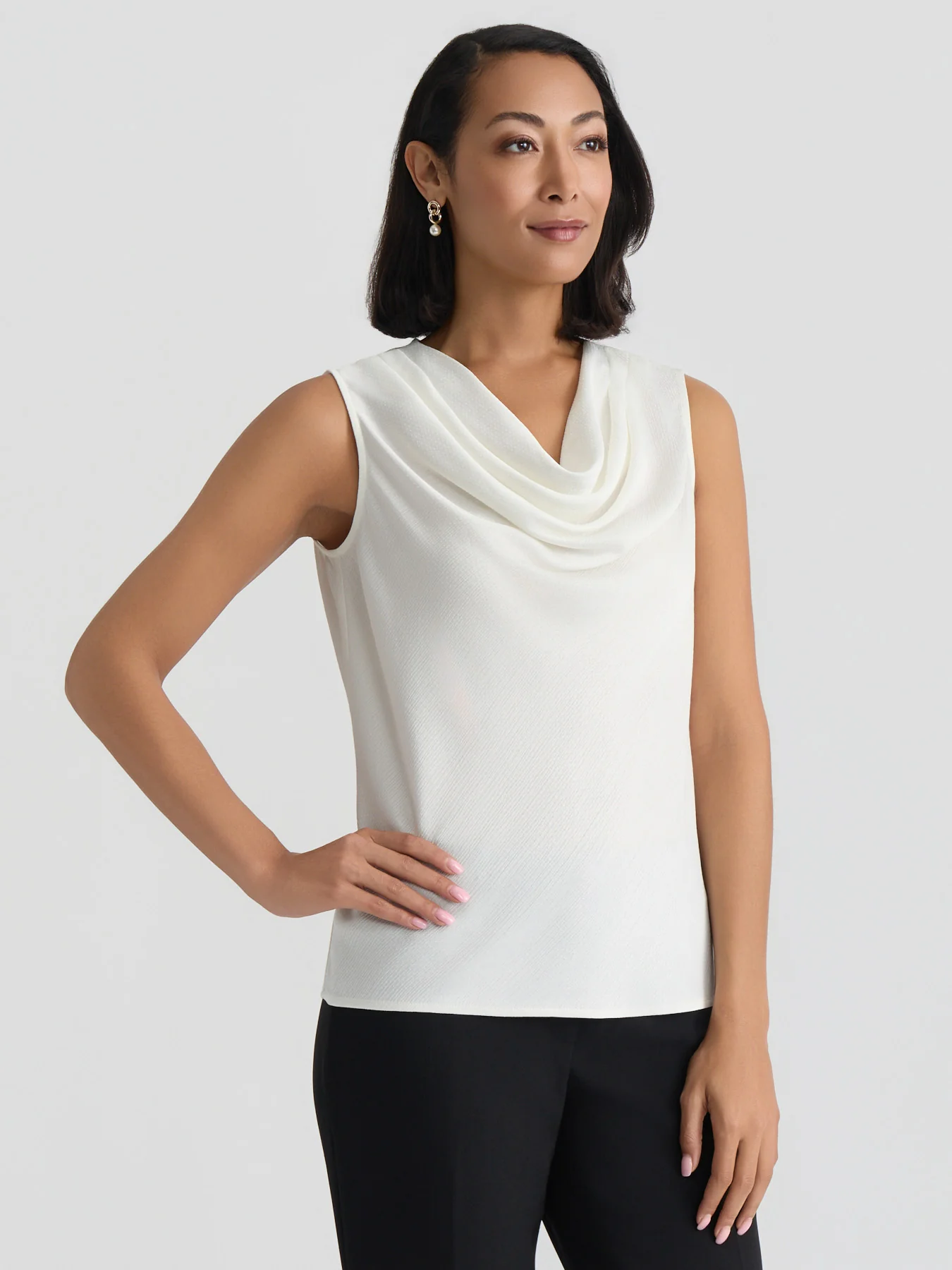 Petite Cowl Neck Top - Image 3