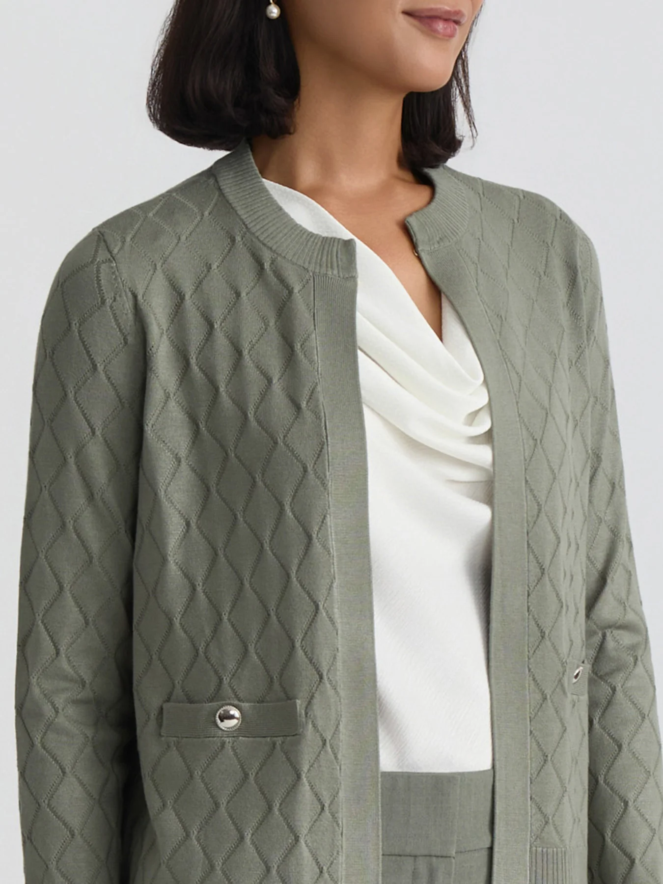 Diamond Stitch Cardigan - Image 4