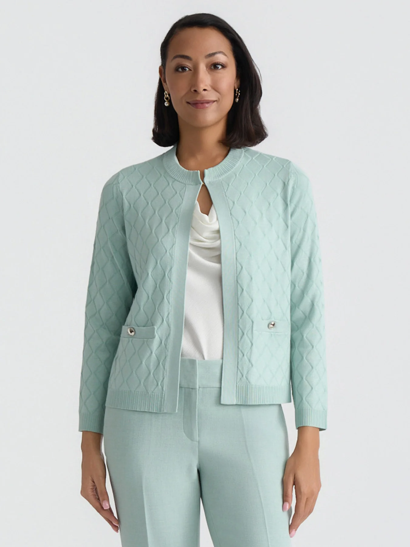 Diamond Stitch Cardigan