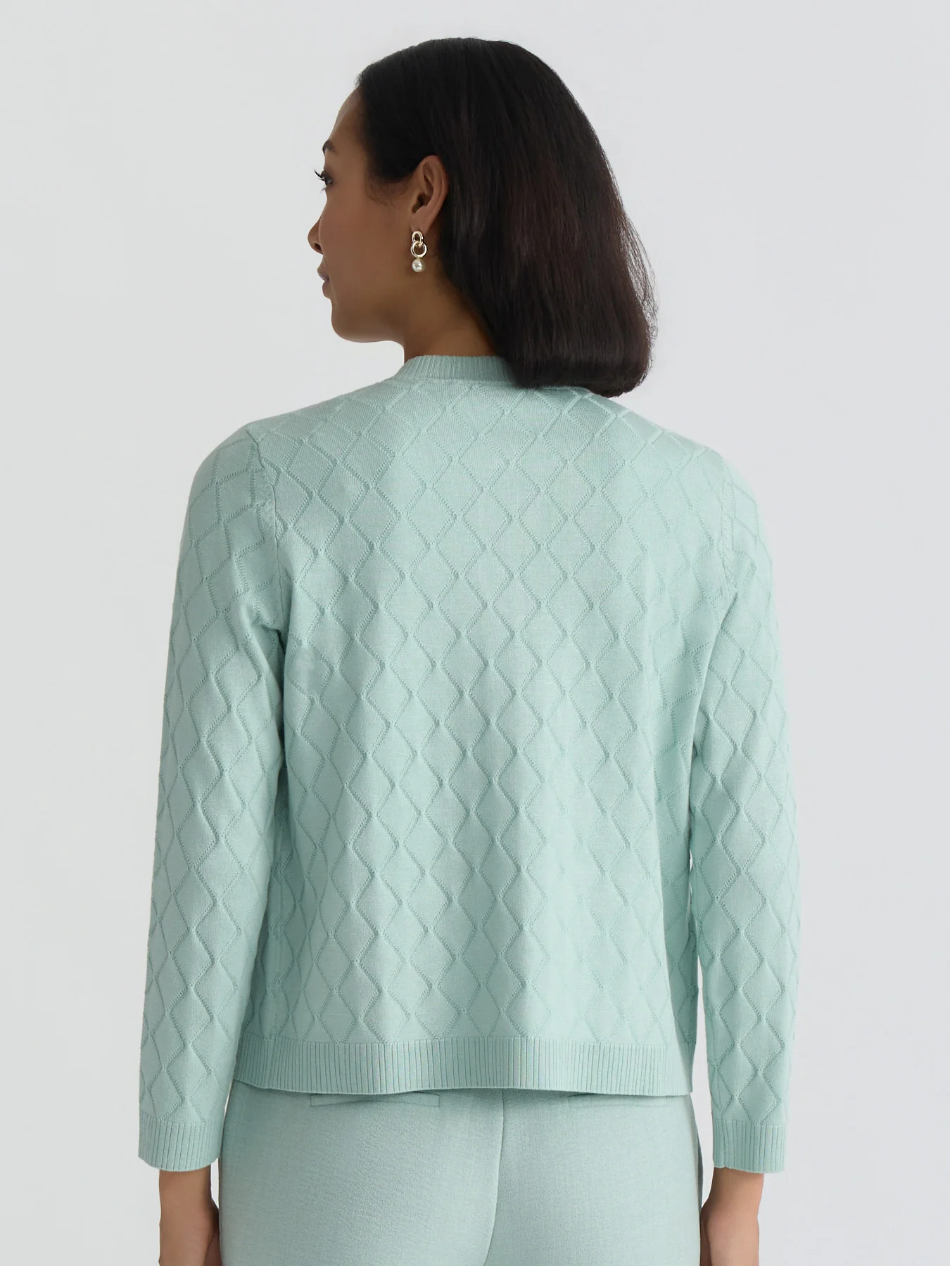 Diamond Stitch Cardigan - Image 3