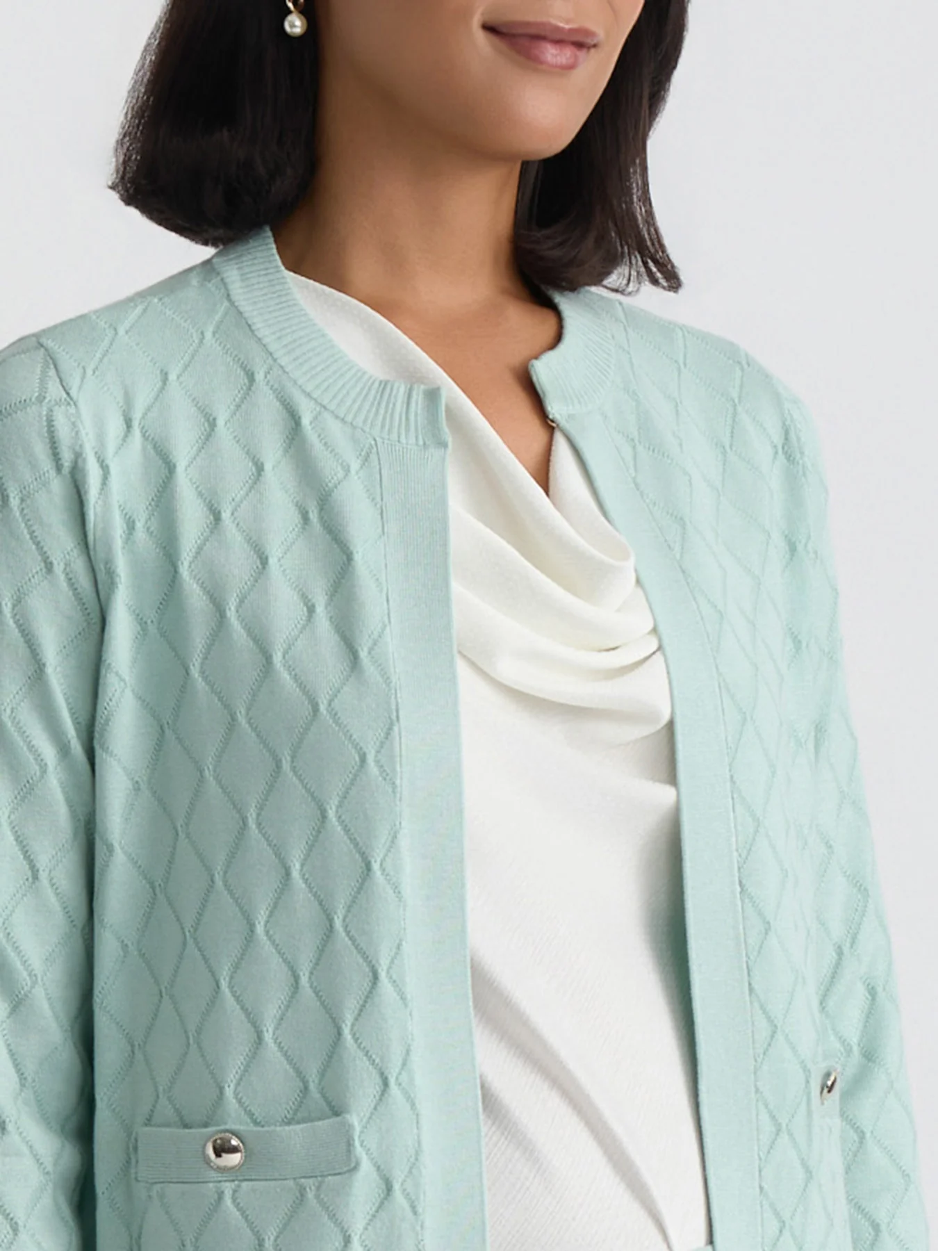 Diamond Stitch Cardigan - Image 4