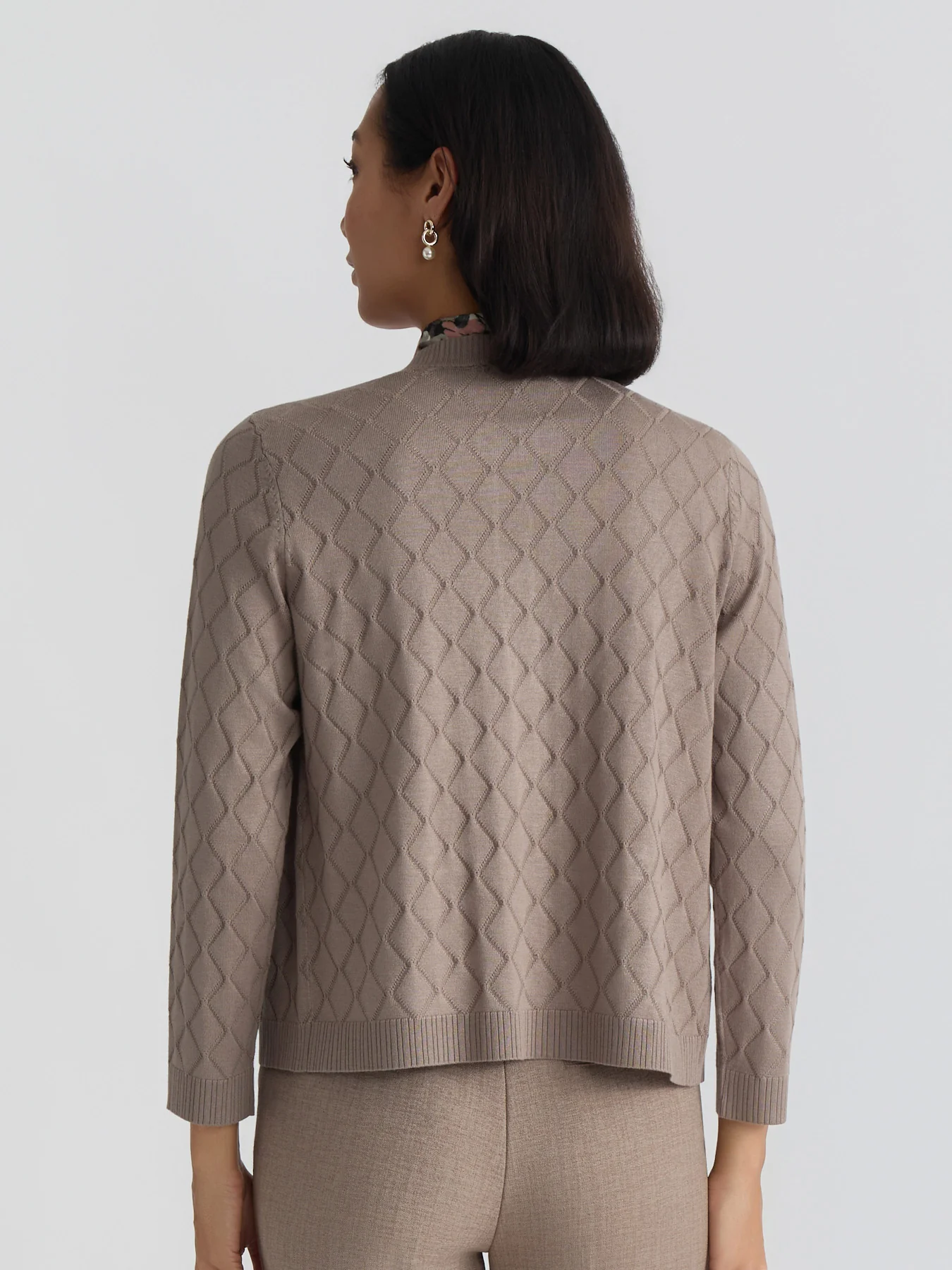 Petite Diamond Stitch Cardigan - Image 3