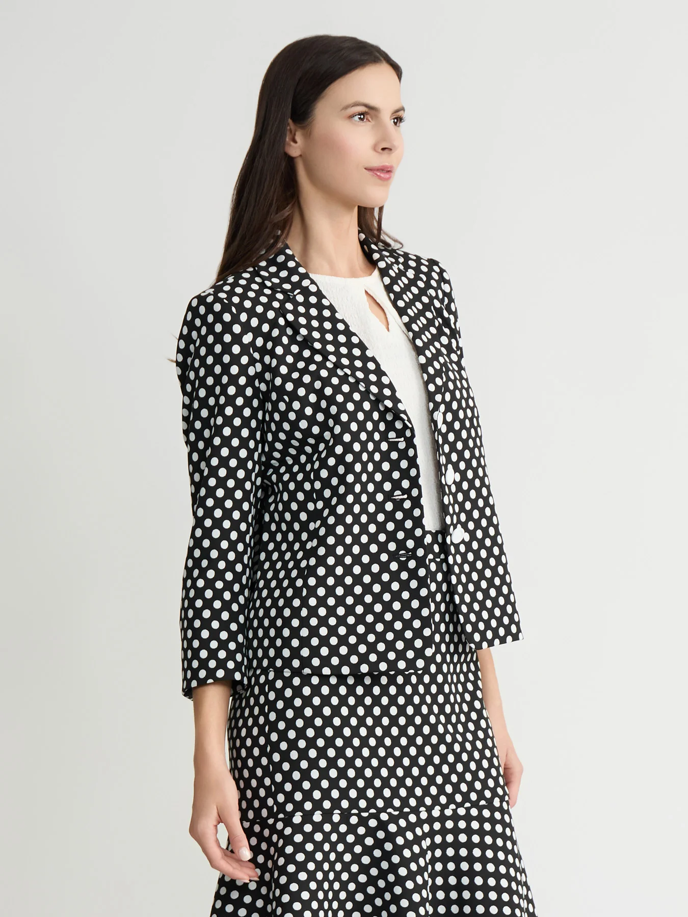 Petite Dotted Jacquard Jacket - Image 4
