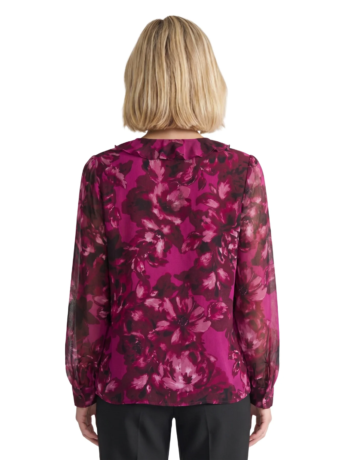 Faux Wrap Ruffle Blouse - Image 2