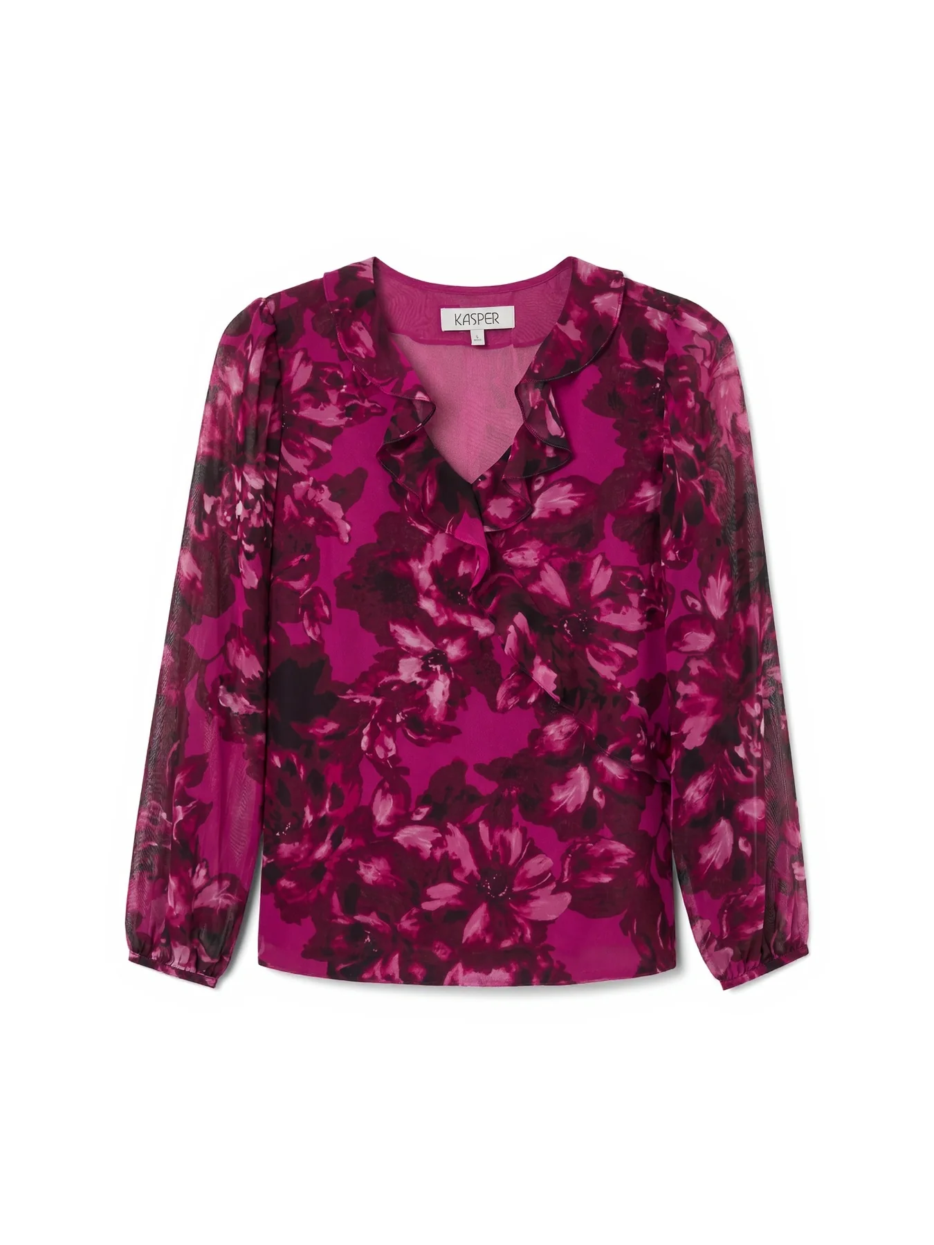 Faux Wrap Ruffle Blouse - Image 5
