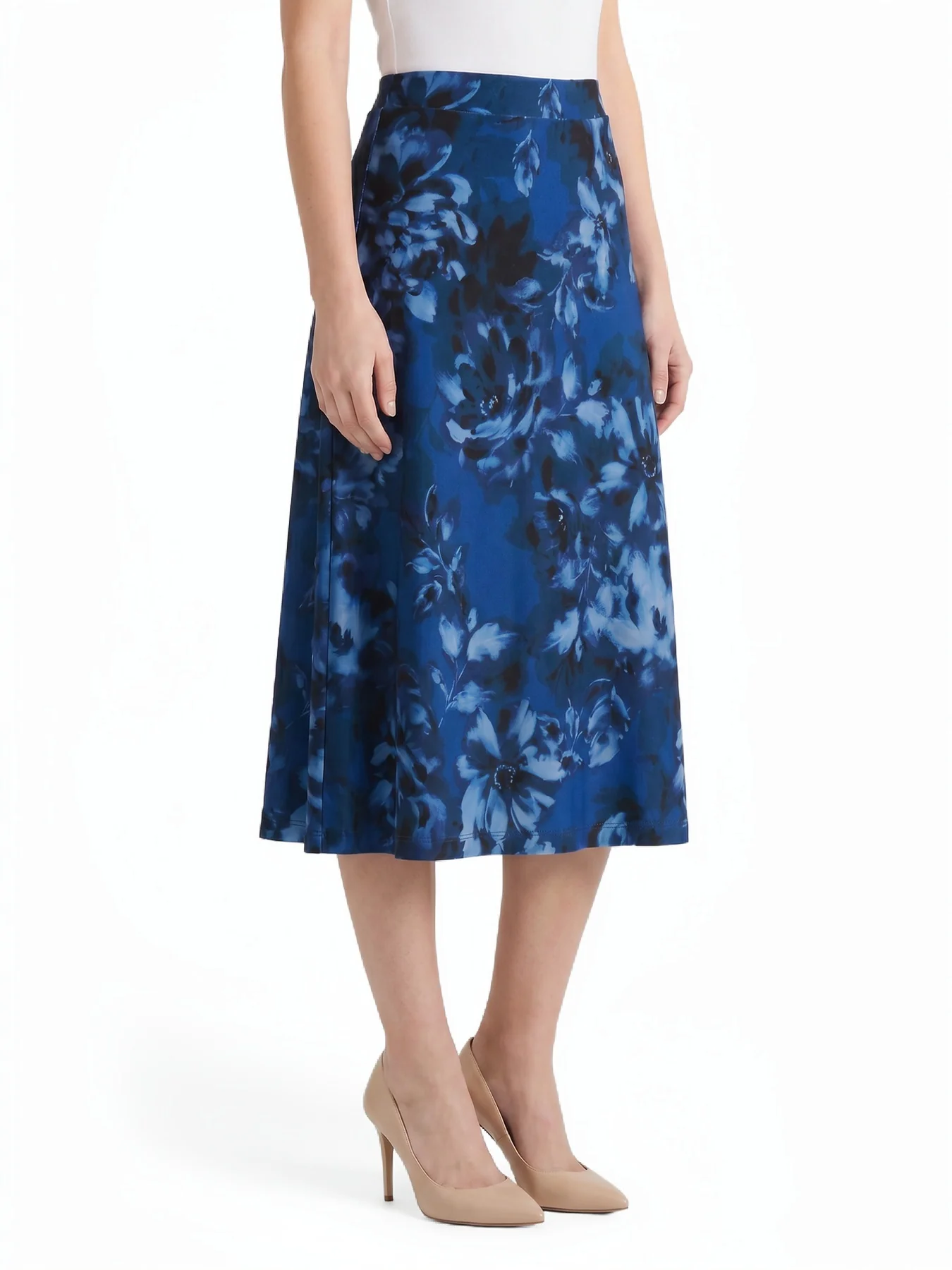 Floral Flared Midi Skirt - Image 3