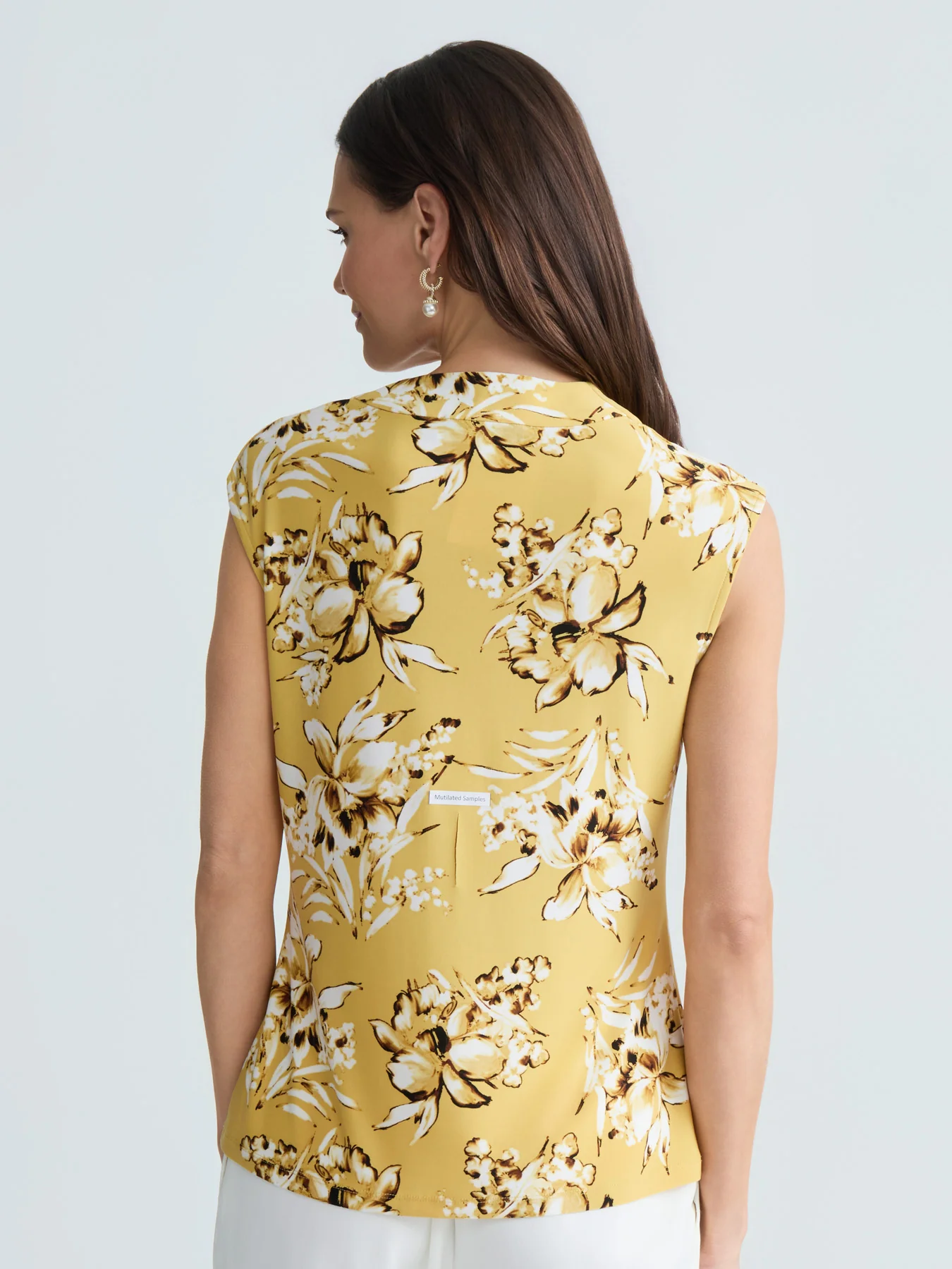 Plus Floral Print Cowl Neck Top - Image 2