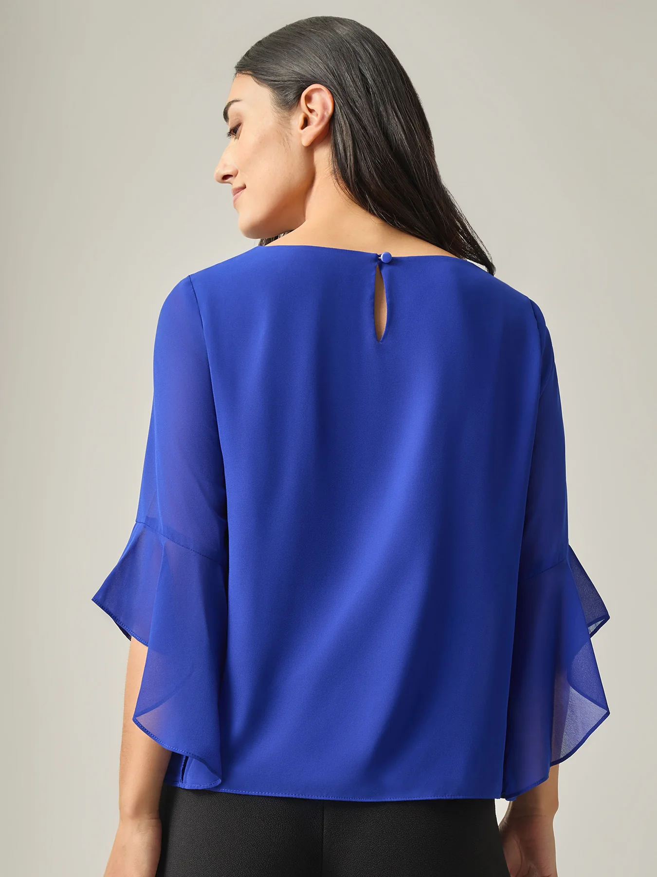 Flounce Sleeve Blouse, Soft Drape - Image 3