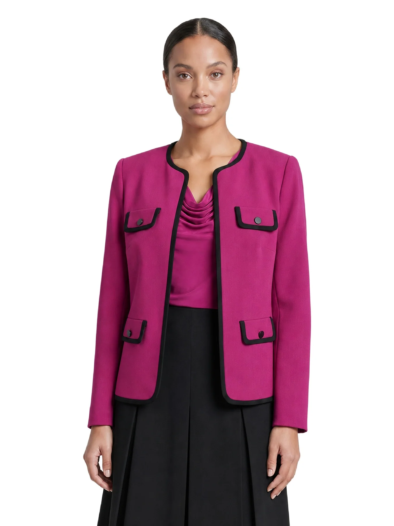 Four Pocket Collarless Jacket - Image 2