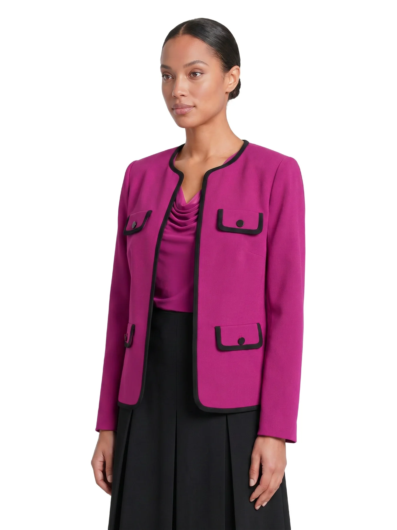 Four Pocket Collarless Jacket - Image 3