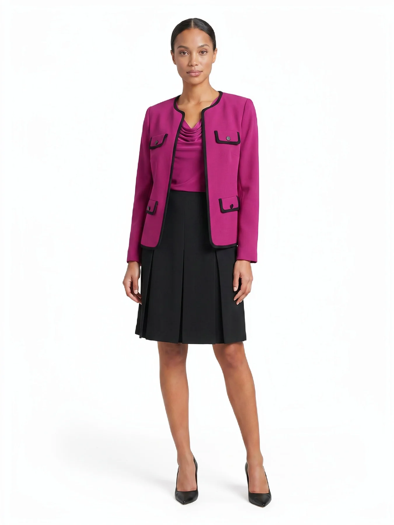 Four Pocket Collarless Jacket - Image 6