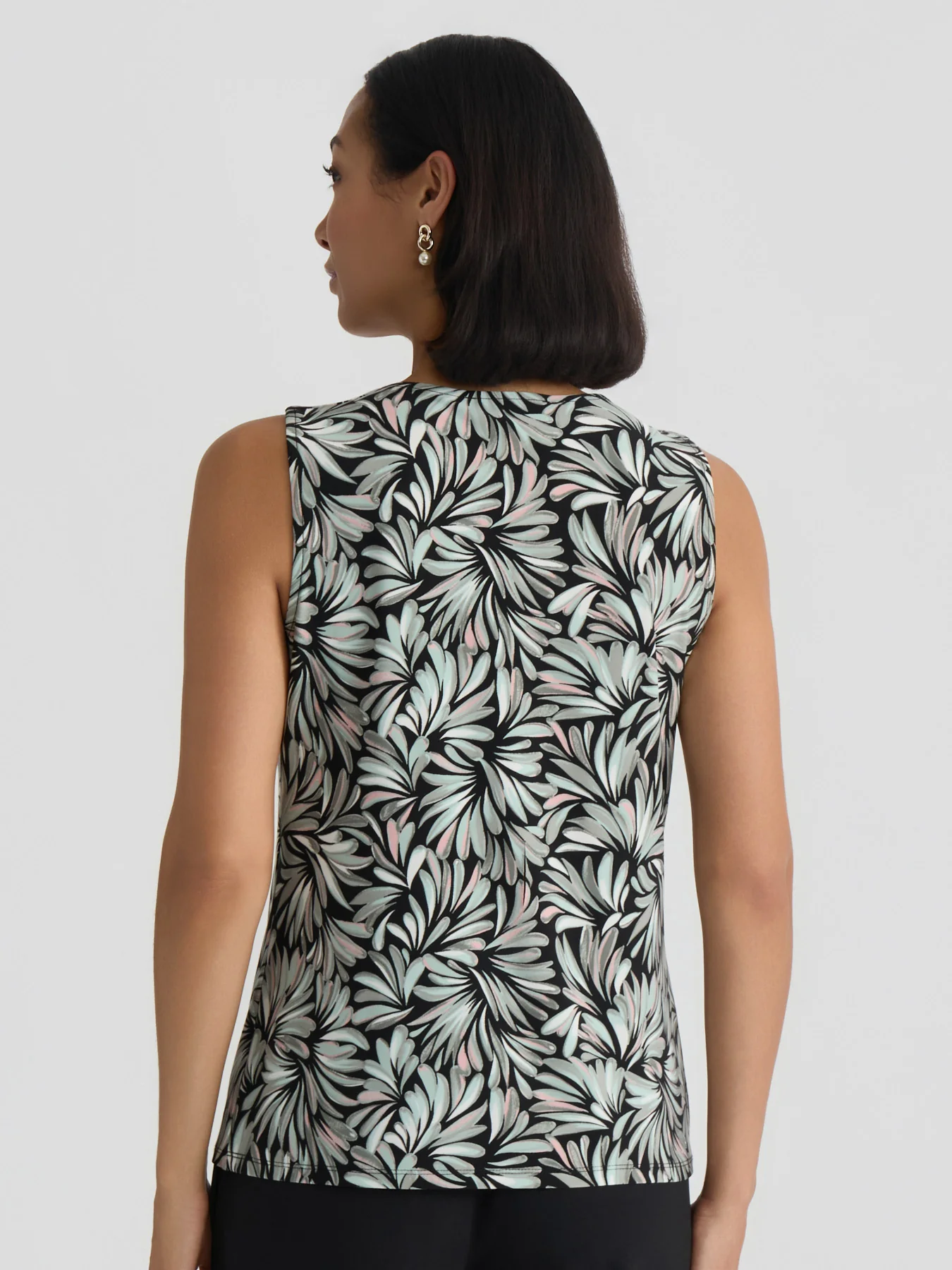Hardware Keyhole Pleat Top, Everyday Knit - Image 2