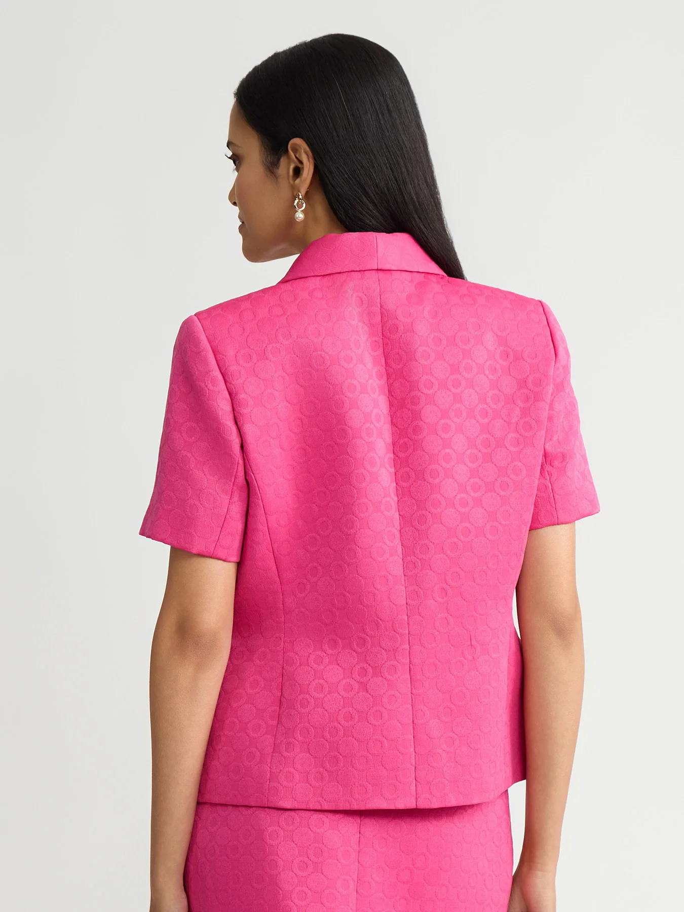 Jacquard Short Sleeve Jacket - Image 3