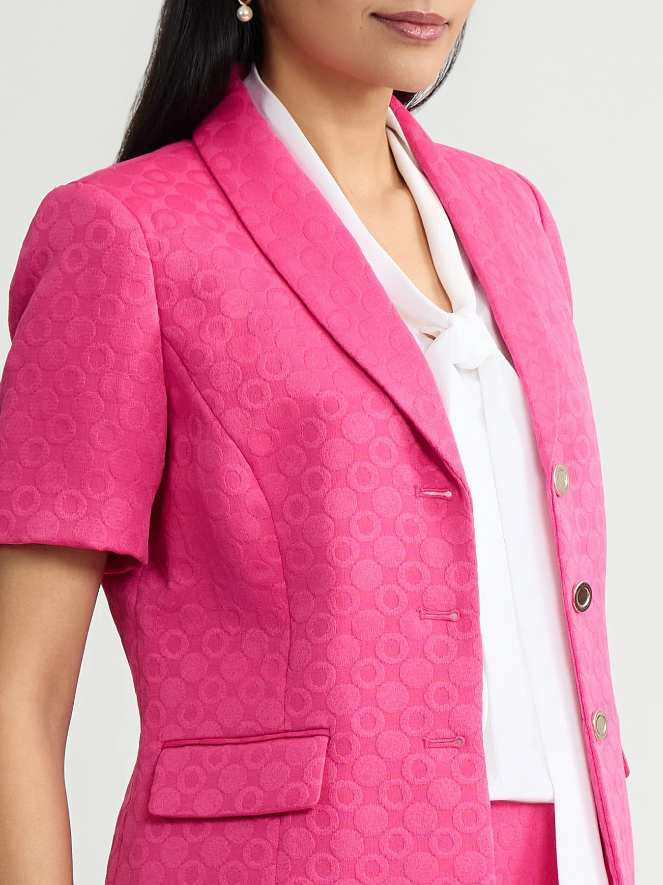 Jacquard Short Sleeve Jacket - Image 4