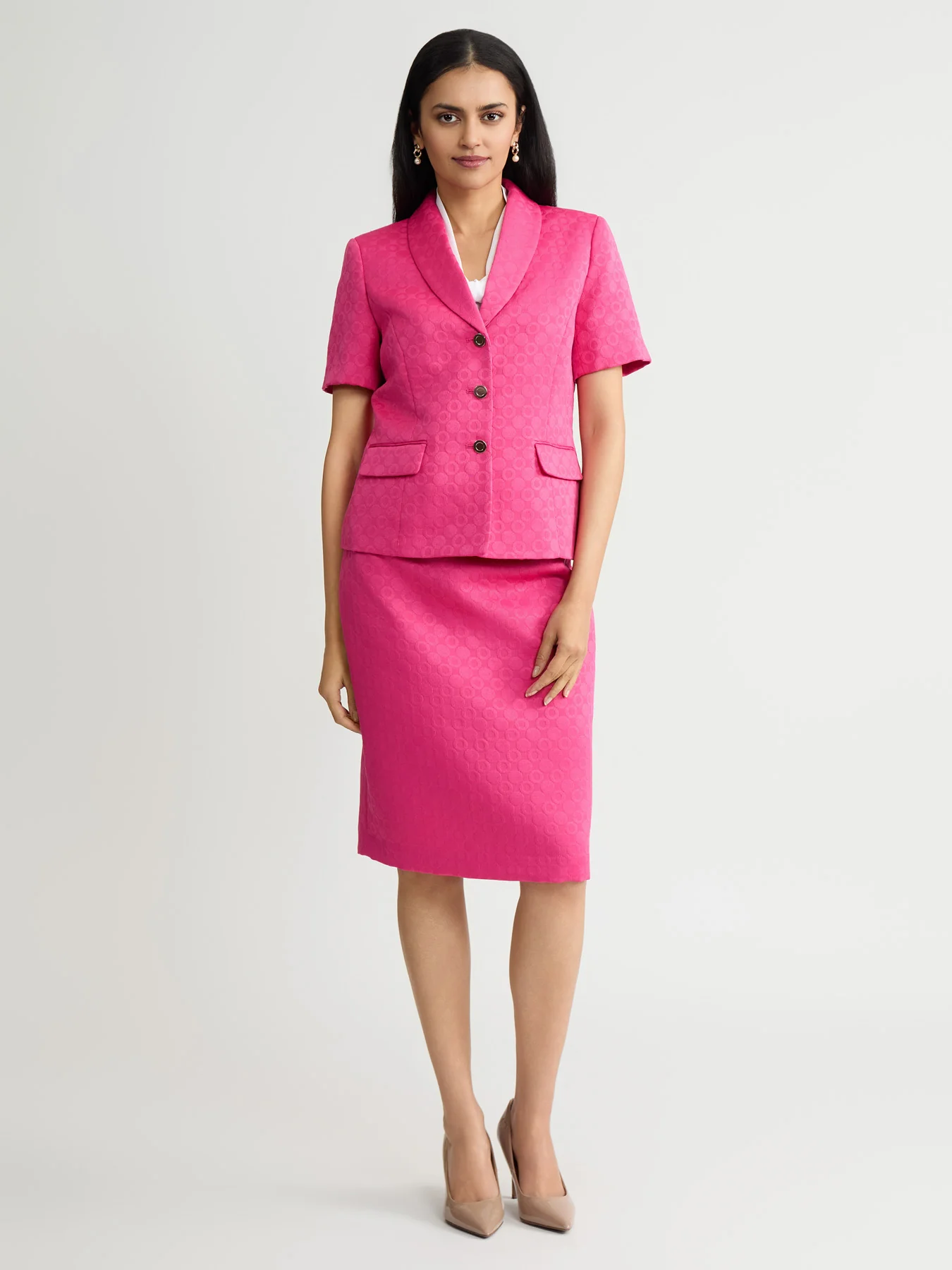 Jacquard Short Sleeve Jacket - Image 5