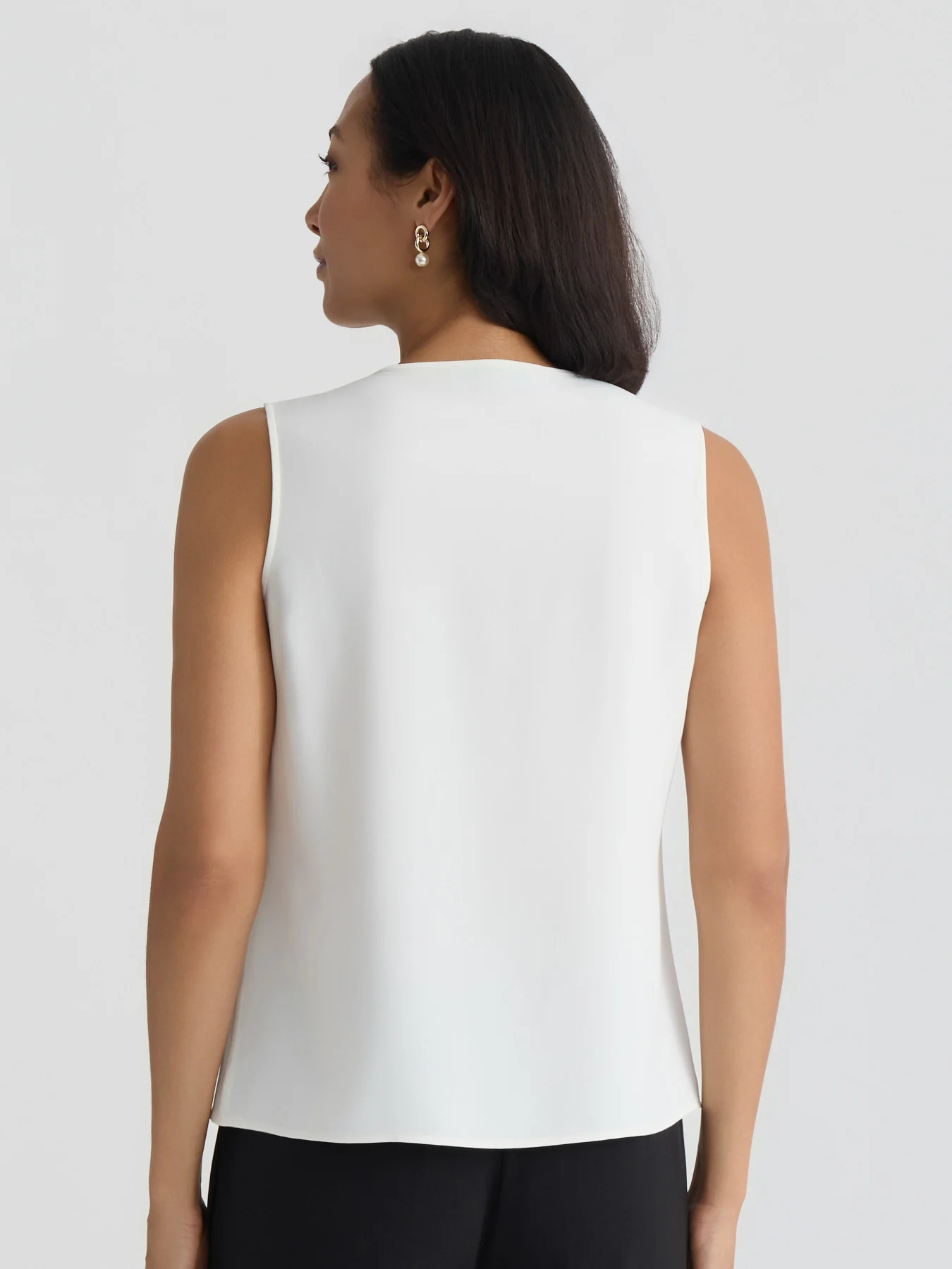 Jewel Neck Ruffle Blouse - Image 2