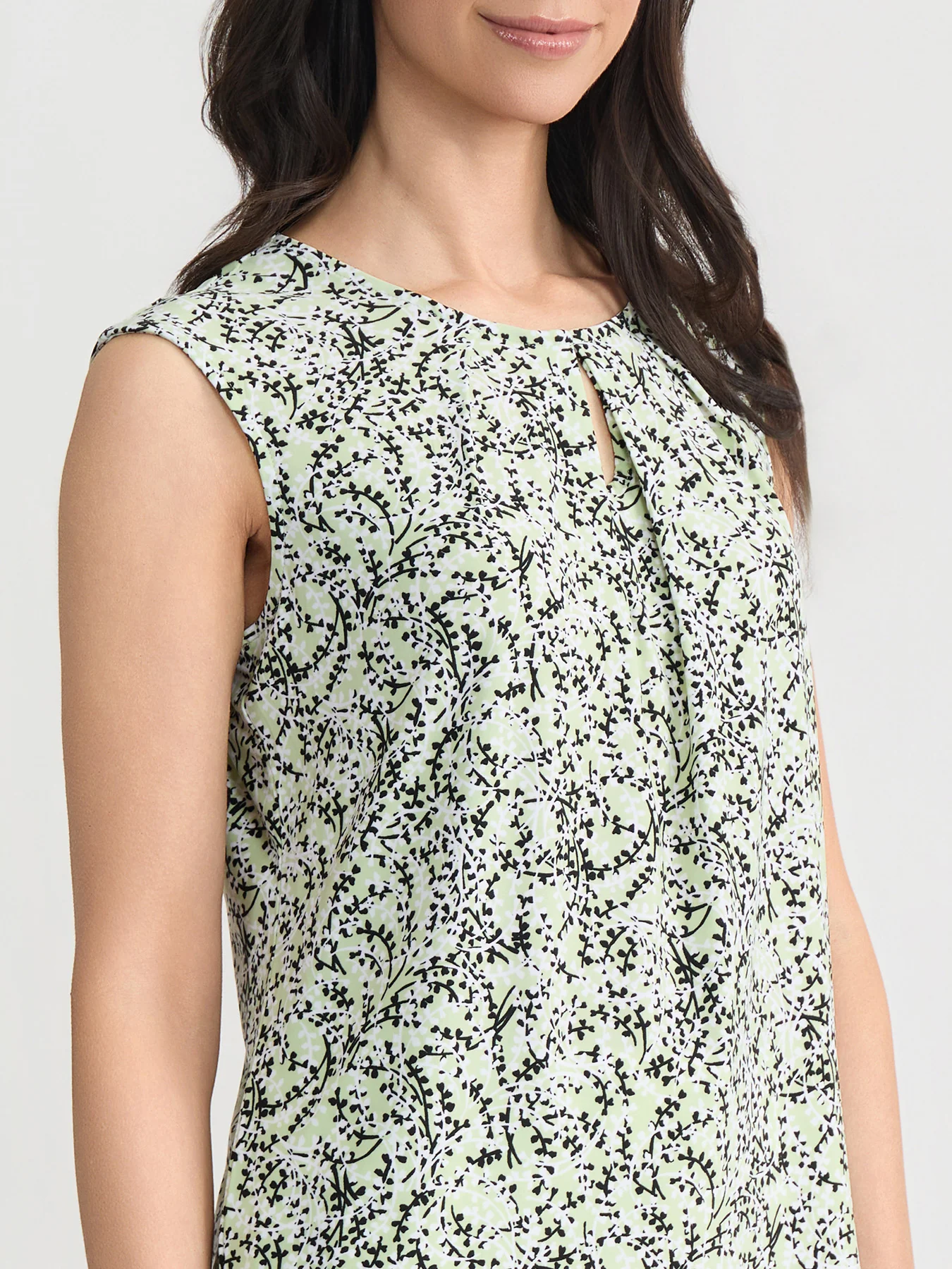 Keyhole Pleat Neck Top, Everyday Knit - Image 4