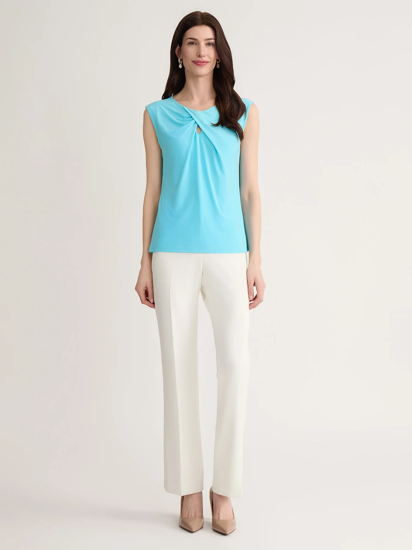 Keyhole Twist Neck Top, Everyday Knit - Image 5