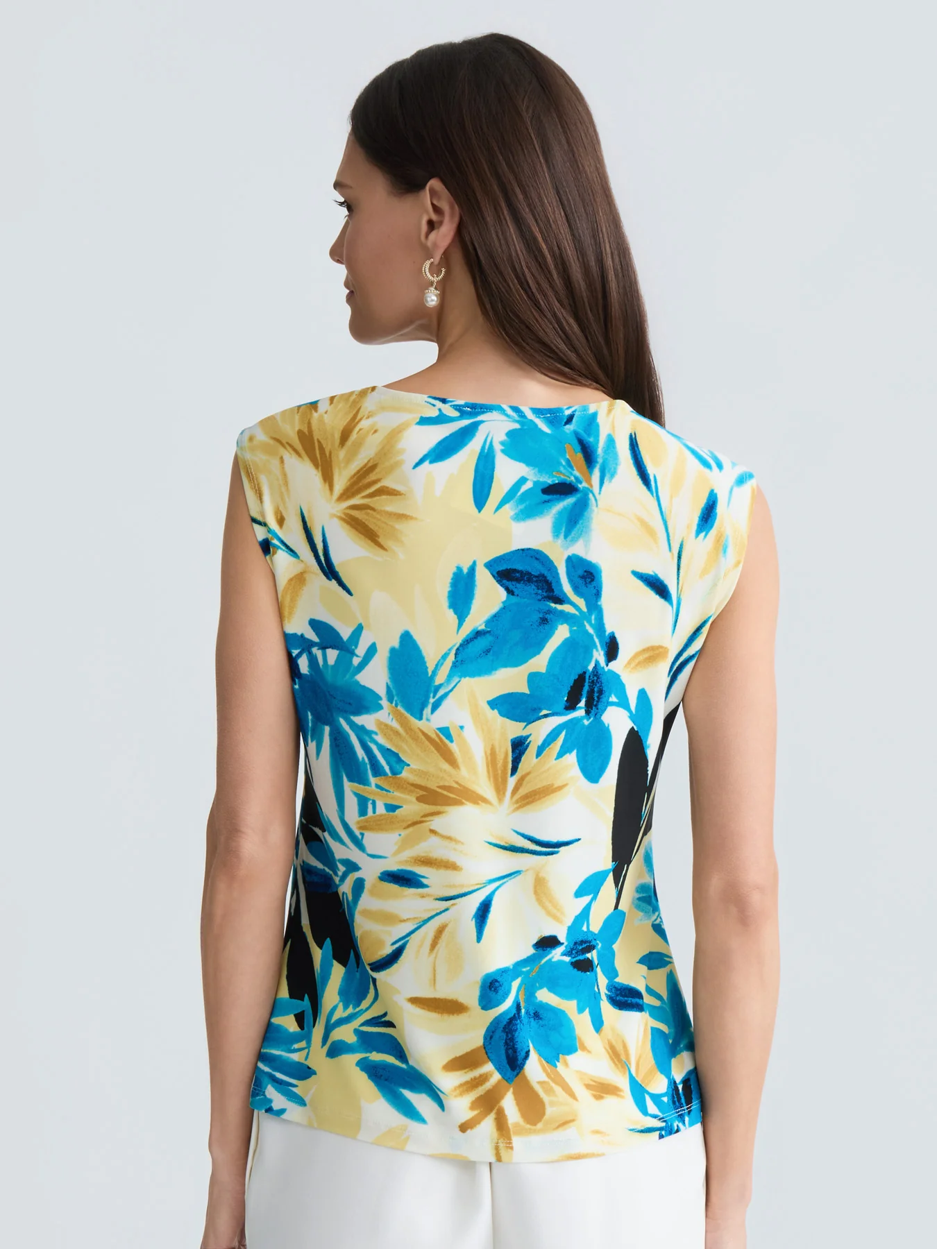 Petite Keyhole Twist Neck Top, Everyday Knit - Image 2