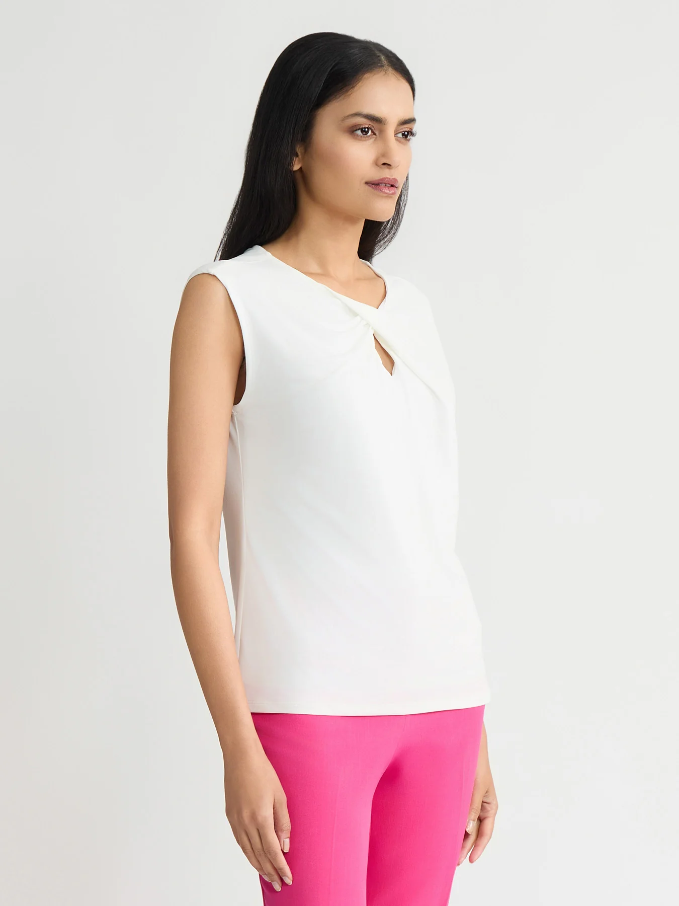 Keyhole Twist Neck Top, Everyday Knit - Image 3
