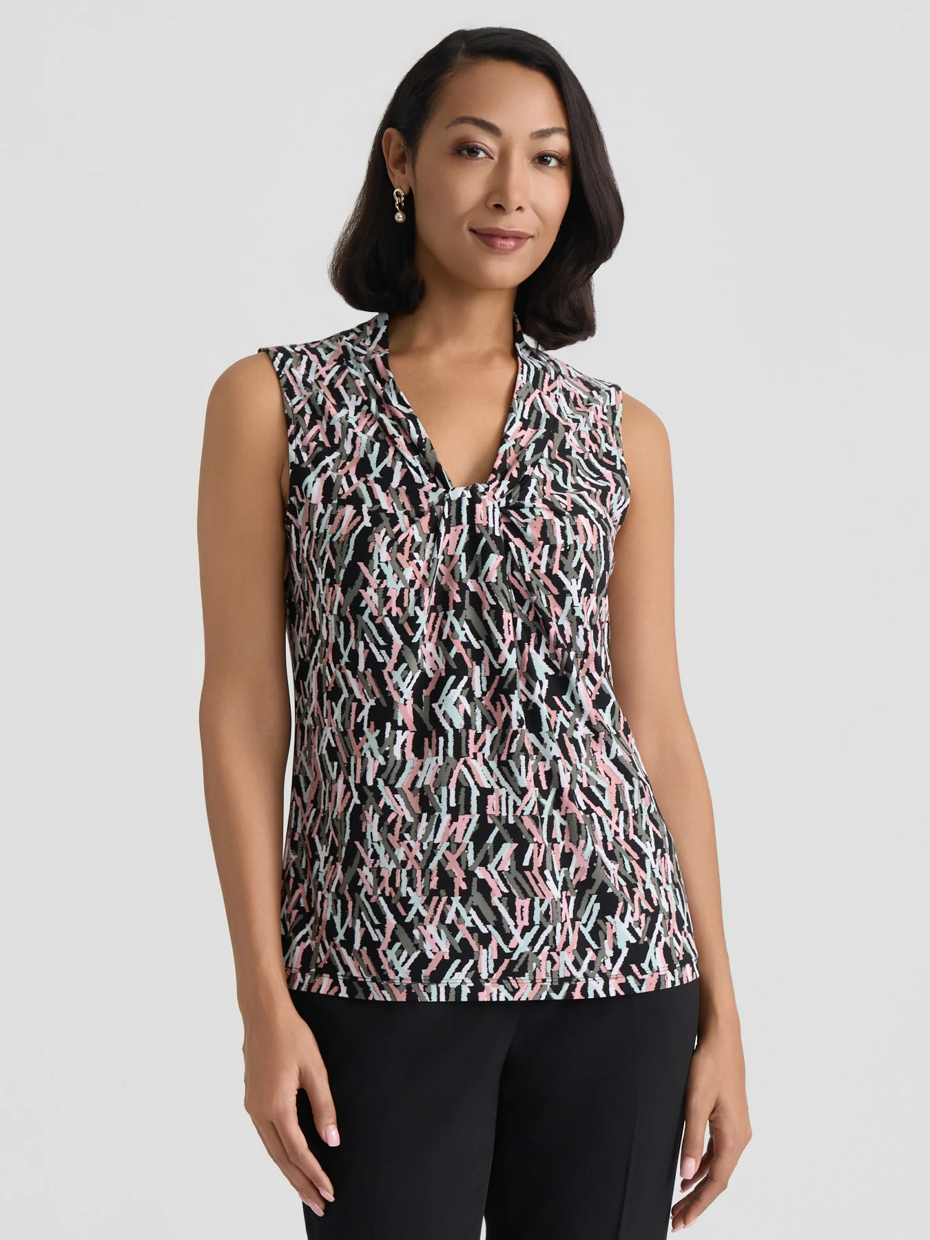 Knot Front Sleeveless Top, Everyday Knit