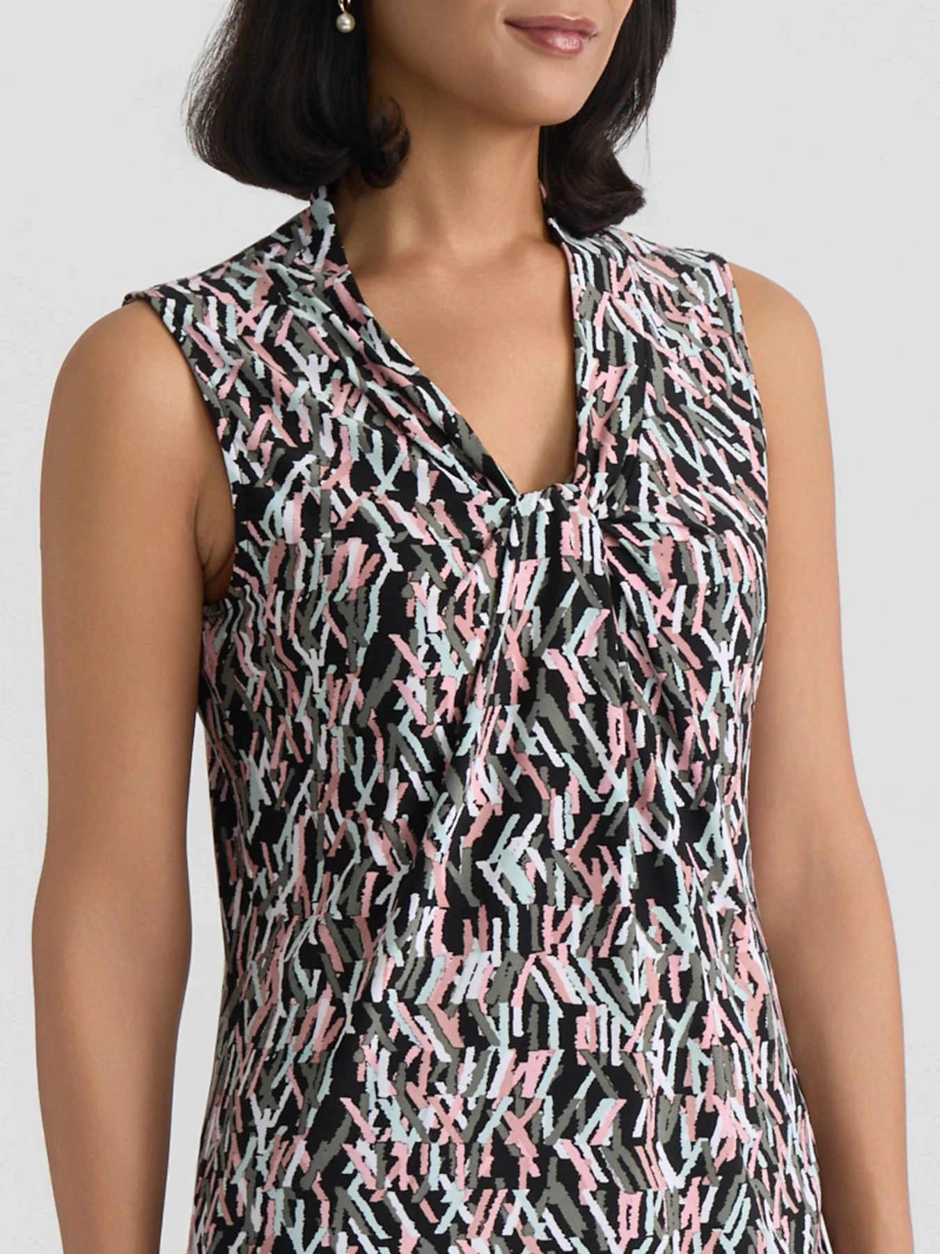 Knot Front Sleeveless Top, Everyday Knit - Image 4