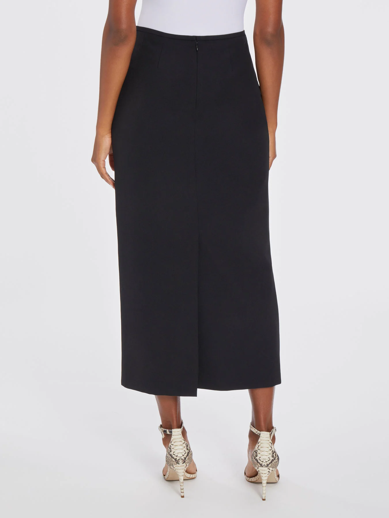 Midi Column Skirt, Stretch Crepe - Image 3