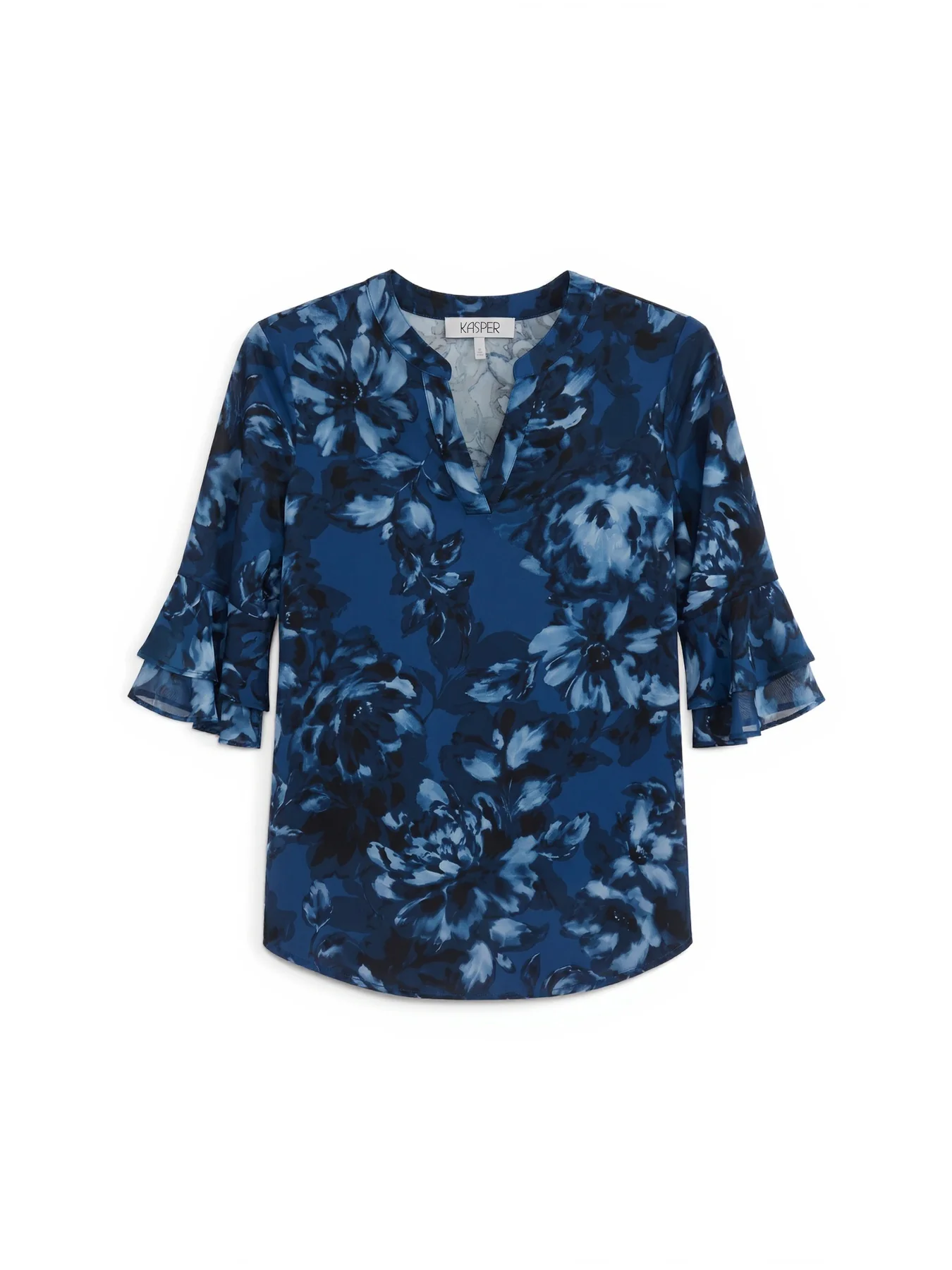 Plus Mixed Media Flutter Sleeve Top - Image 5