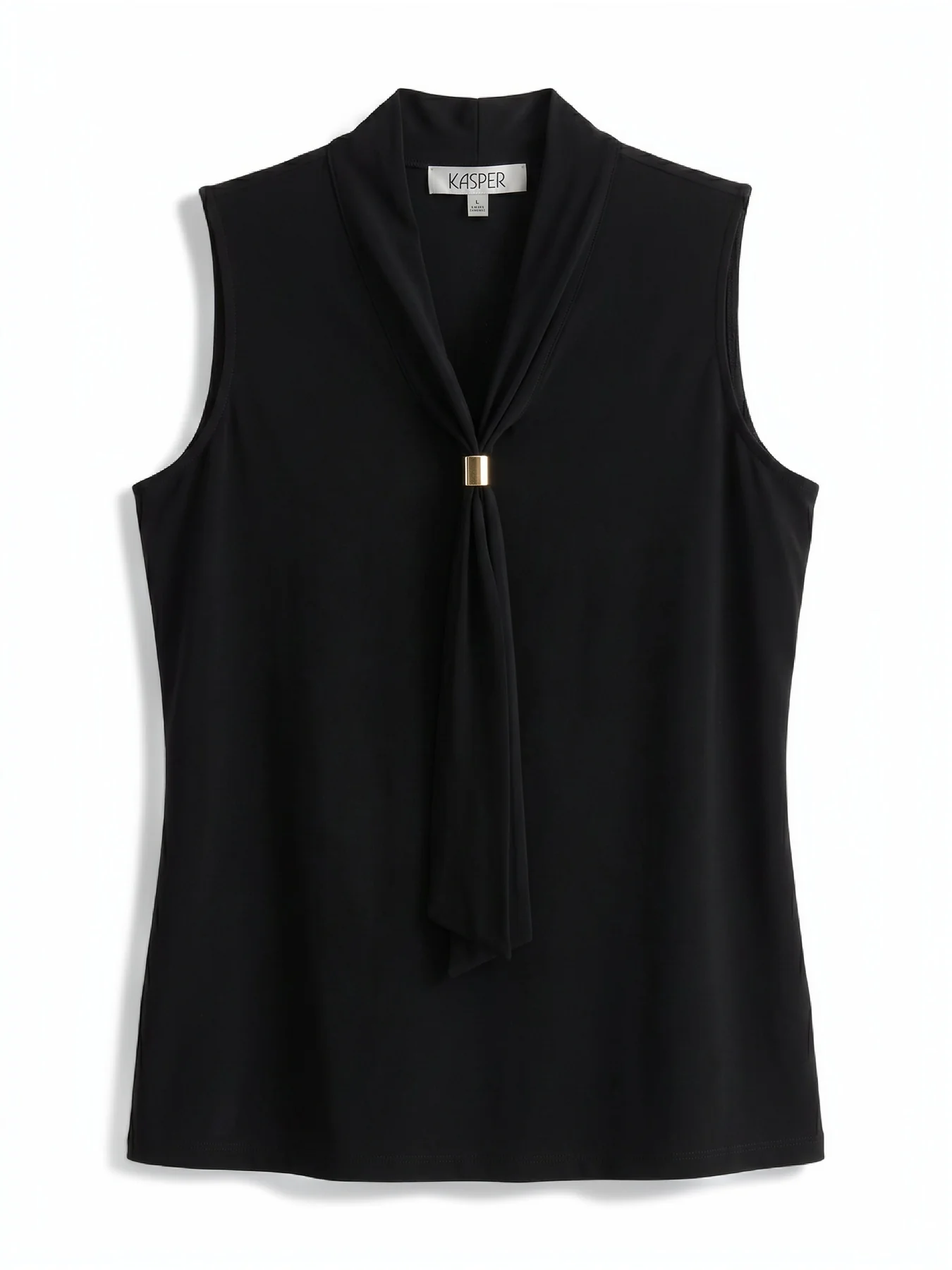 Neck Tie Sleeveless Top, Everyday Knit - Image 5