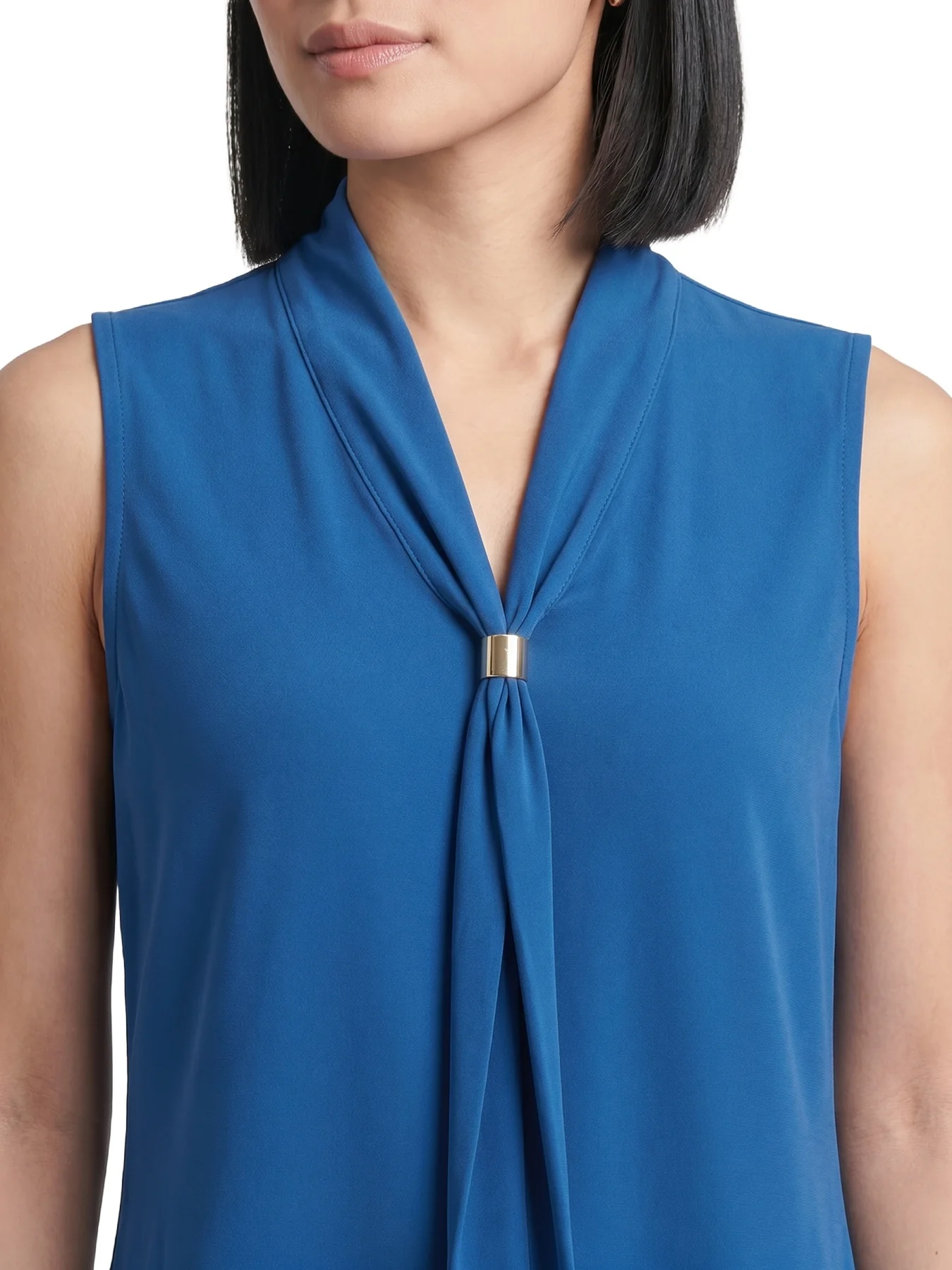 Neck Tie Sleeveless Top, Everyday Knit - Image 4