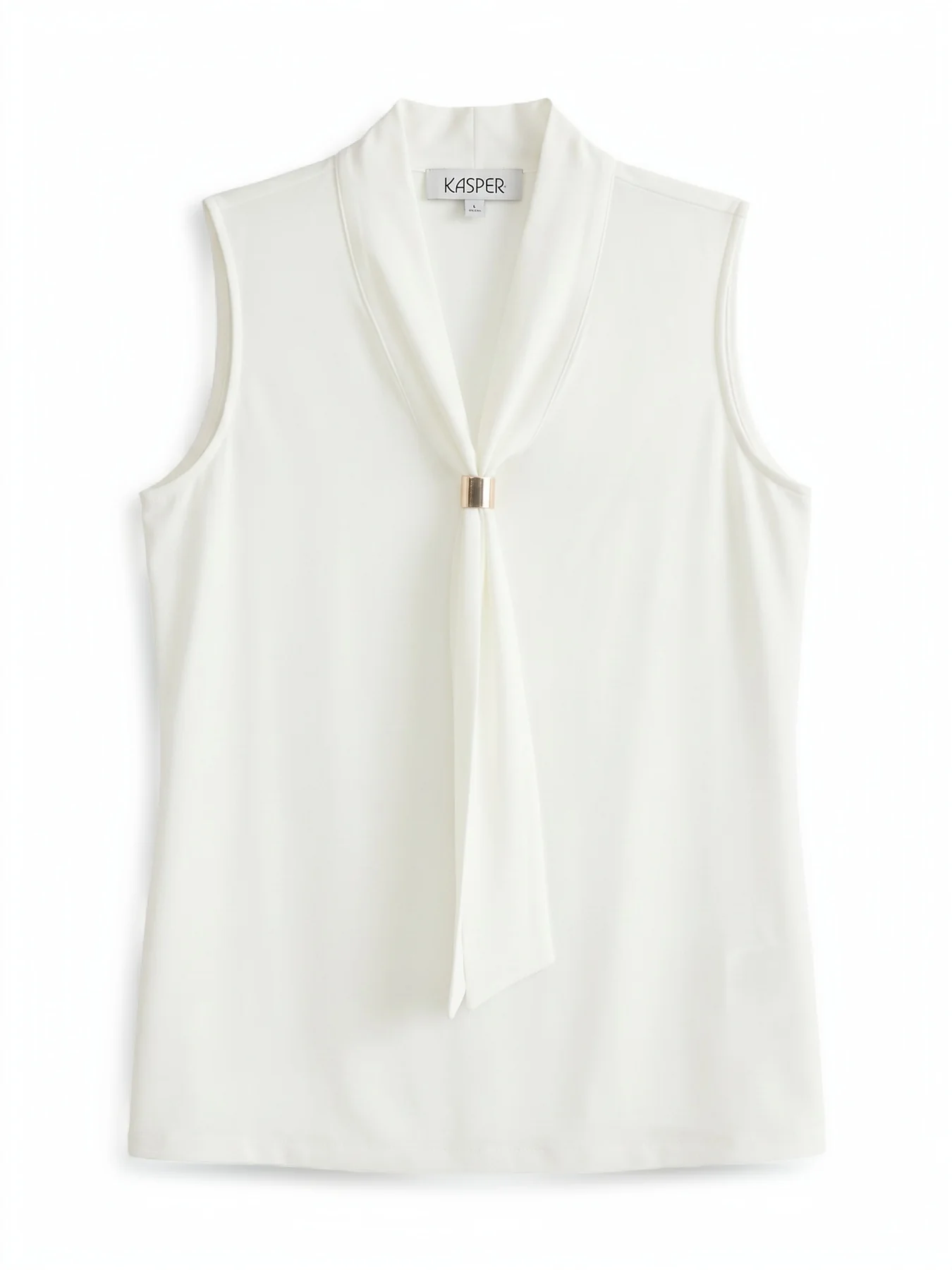 Neck Tie Sleeveless Top, Everyday Knit - Image 5