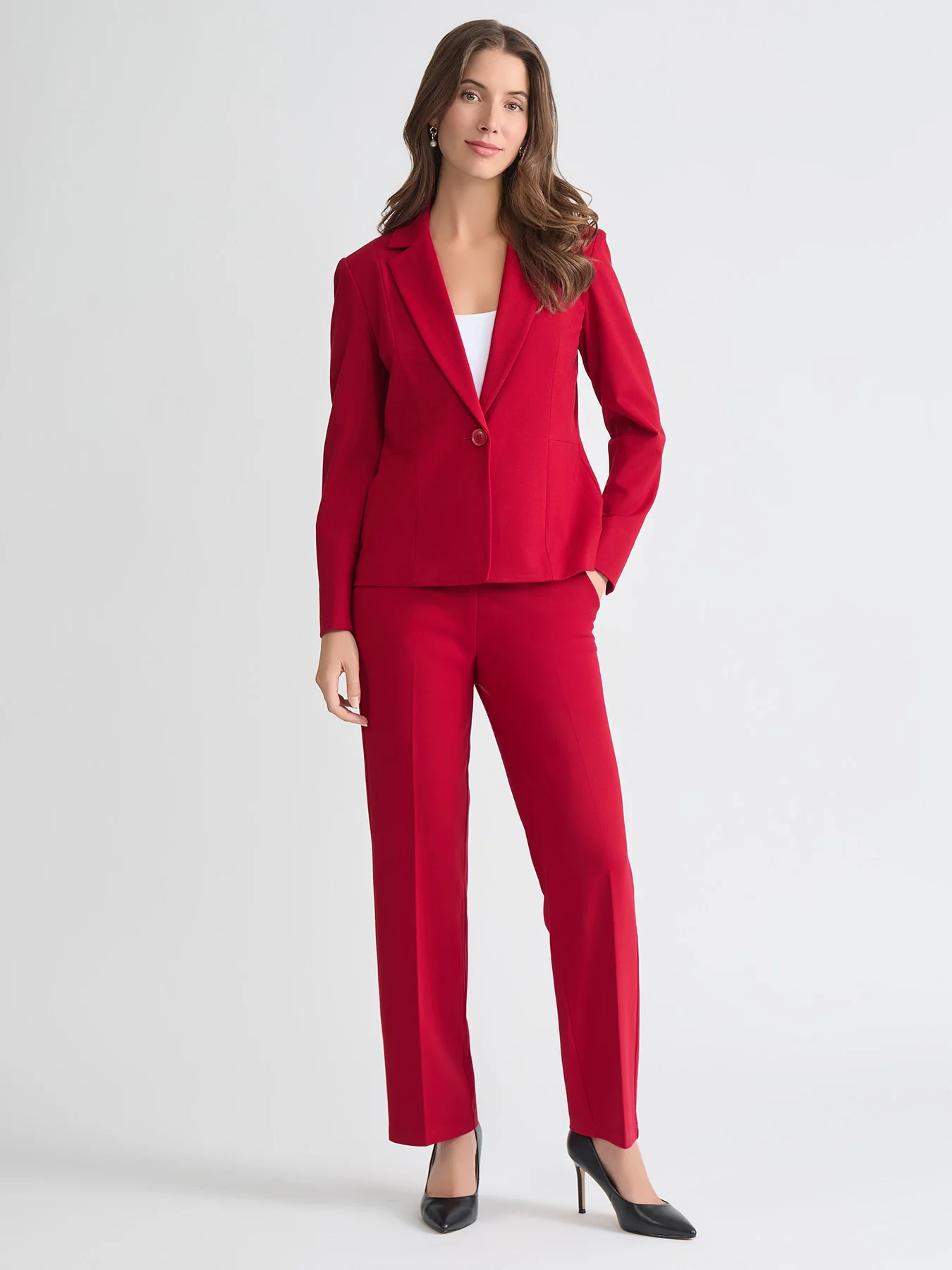 One Button Blazer, Compression Suiting - Image 5